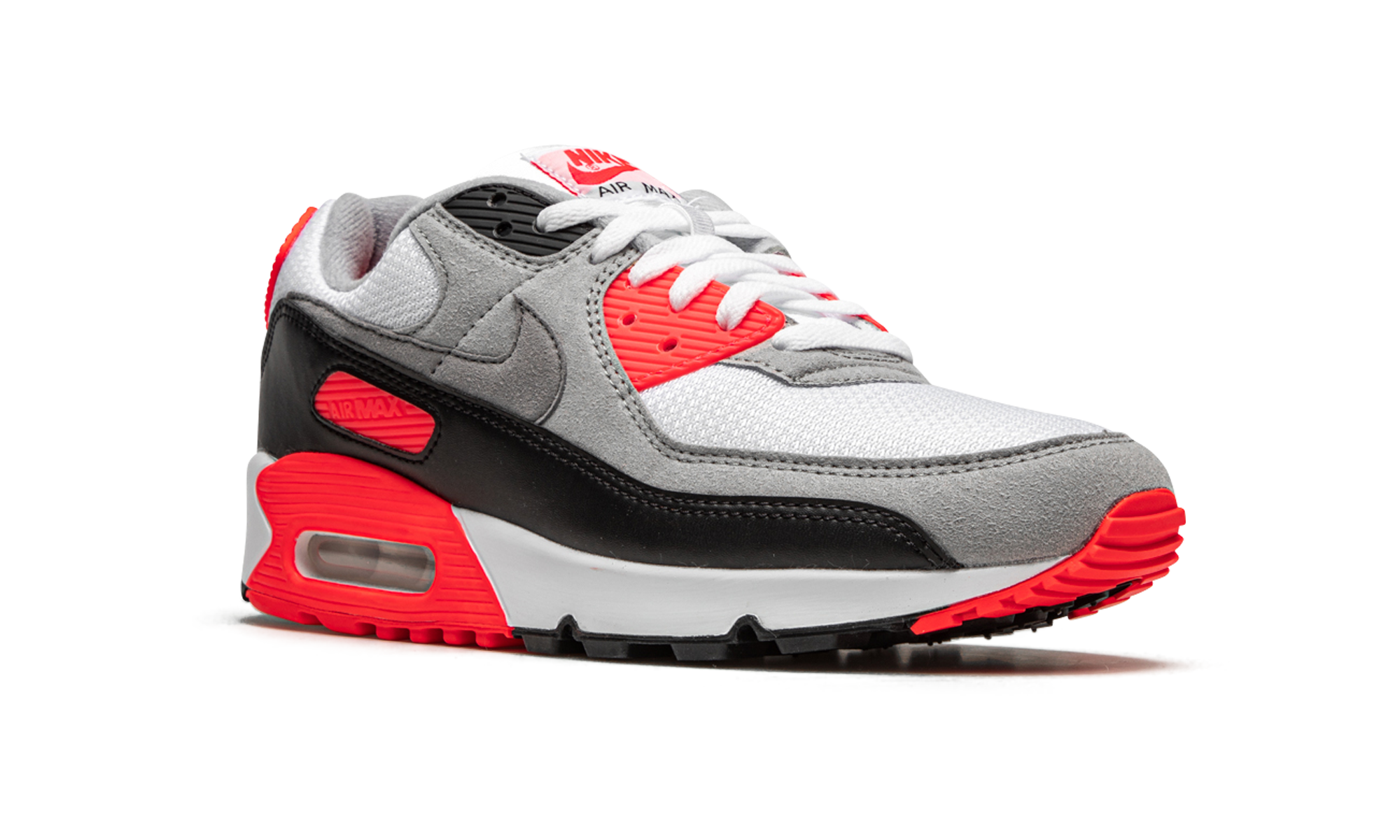 nike air max 90 infrared 2020+CT1685-100+diagnol right view