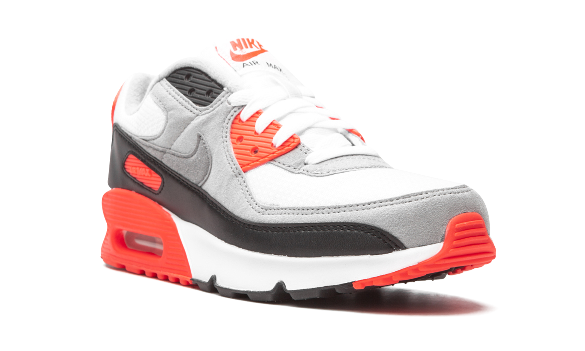 nike air max 90 infrared 2020 gs+DC8334-100+diagnol right view