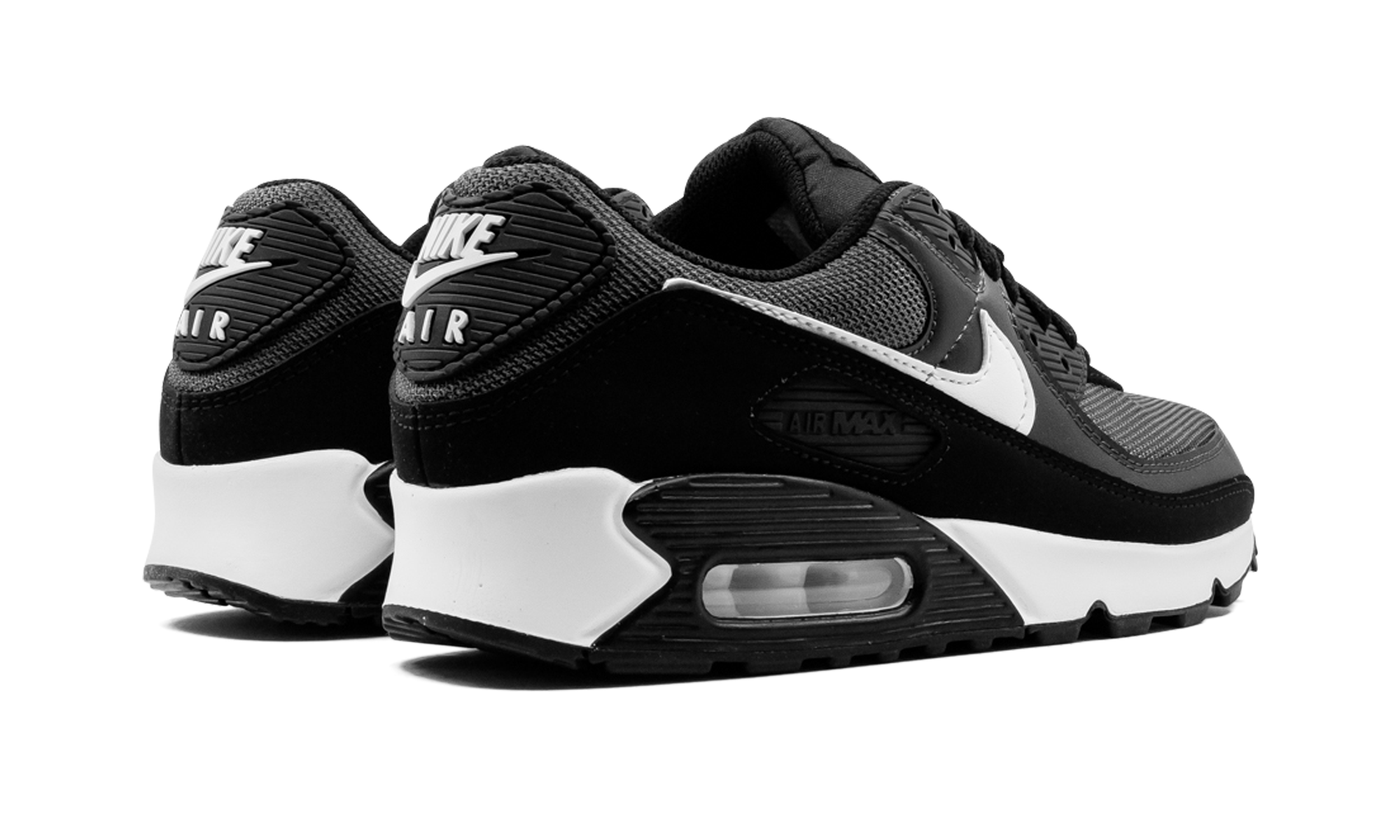 nike air max 90 iron grey+CN8490-002+diagnol right behind view