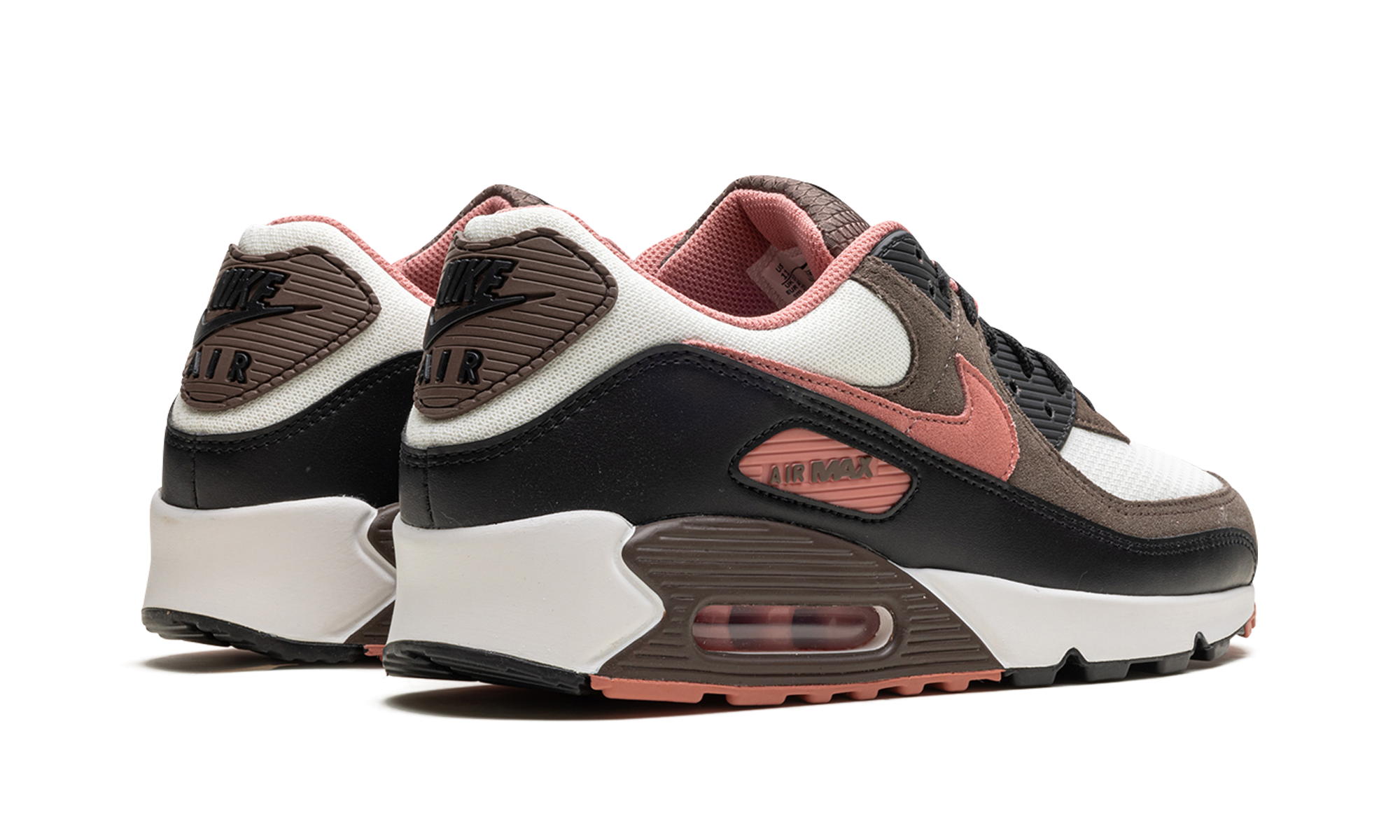 nike air max 90 ironstone red stardust+DM0029-105+diagnol right behind view