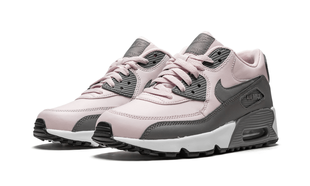 nike air max 90 leather barely rose gs+833376-601+diagnol left view