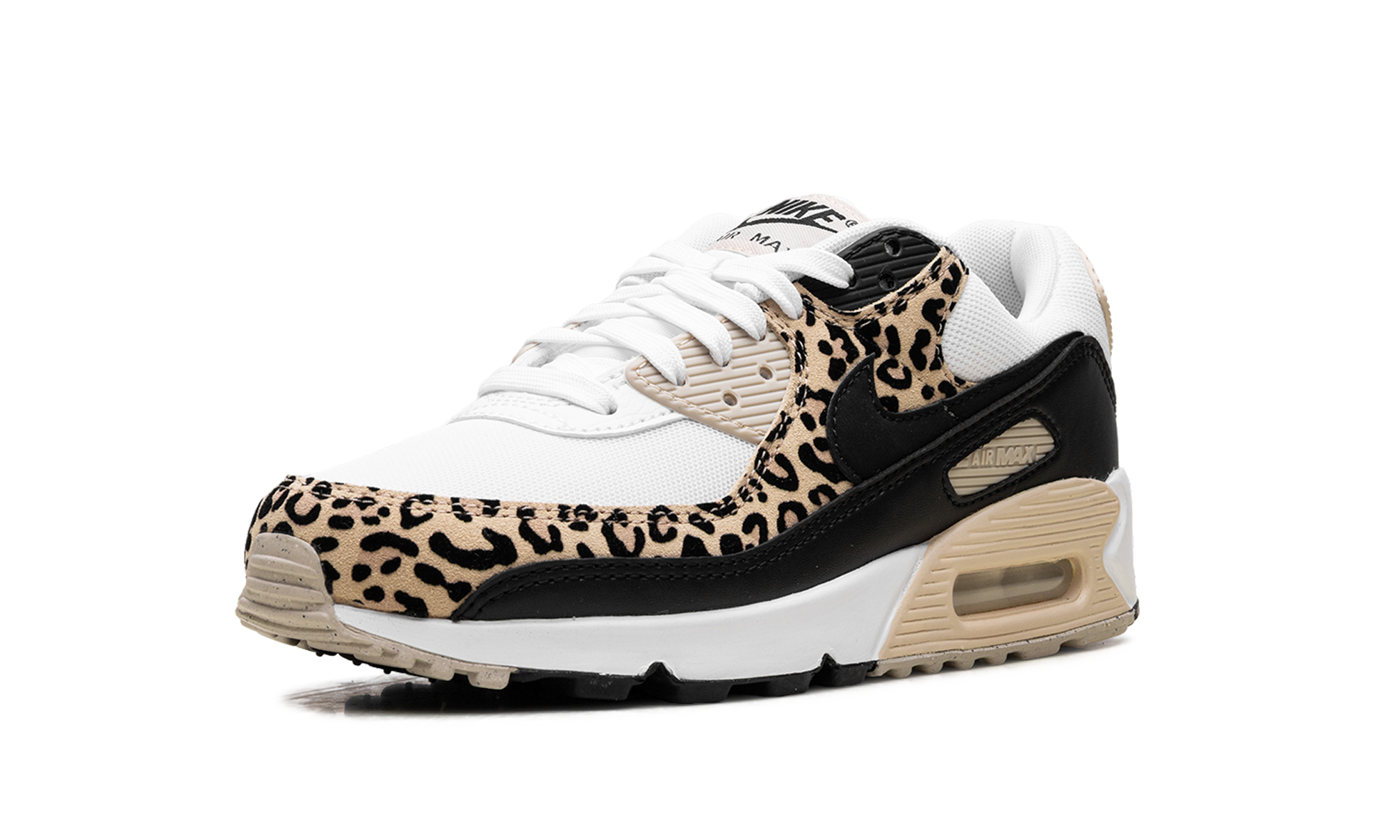 nike air max 90 leopard sanddrift black women s+IF1619-100+left diagnol single view