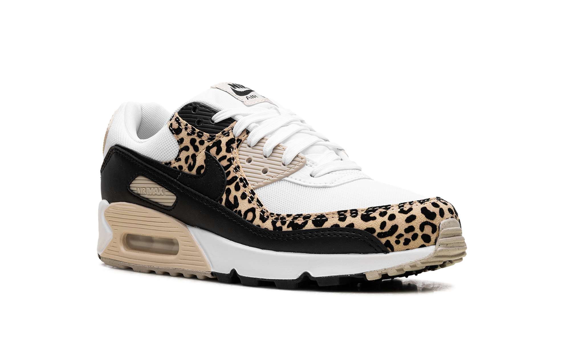 nike air max 90 leopard sanddrift black women s+IF1619-100+diagnol right view