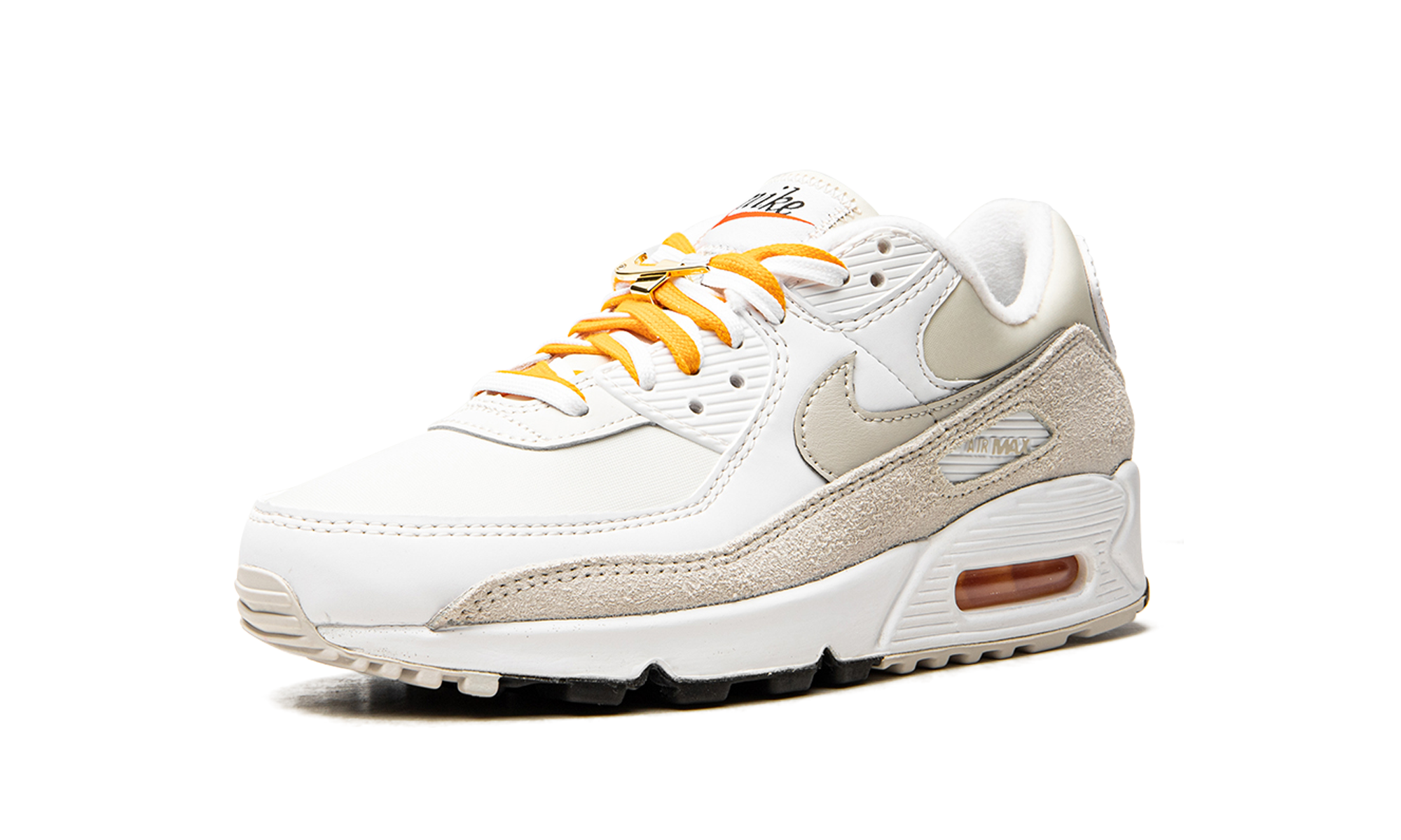 nike air max 90 light bone university gold women s+DA8709-100+left diagnol single view