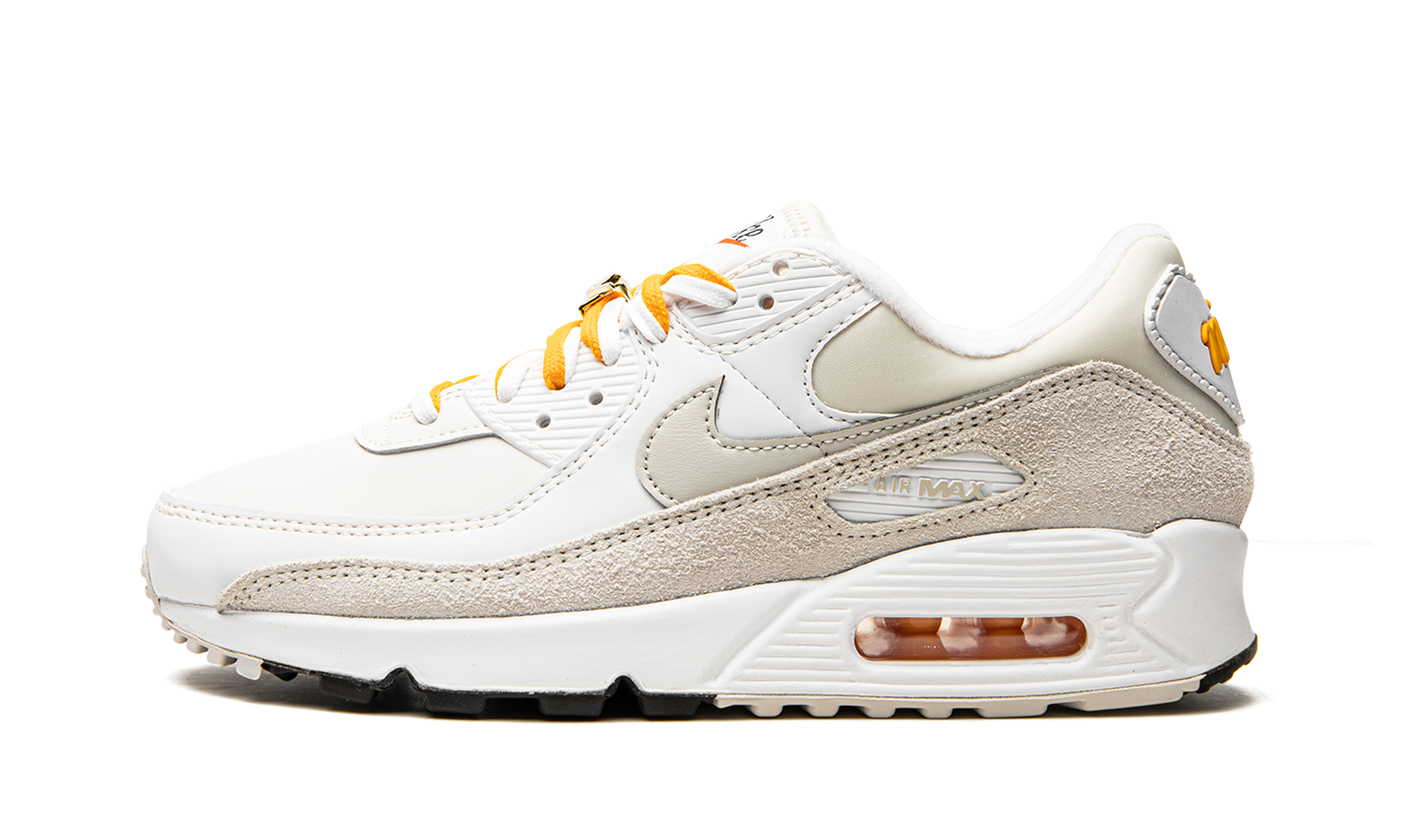 nike air max 90 light bone university gold women s+DA8709-100+diagnol right view 1