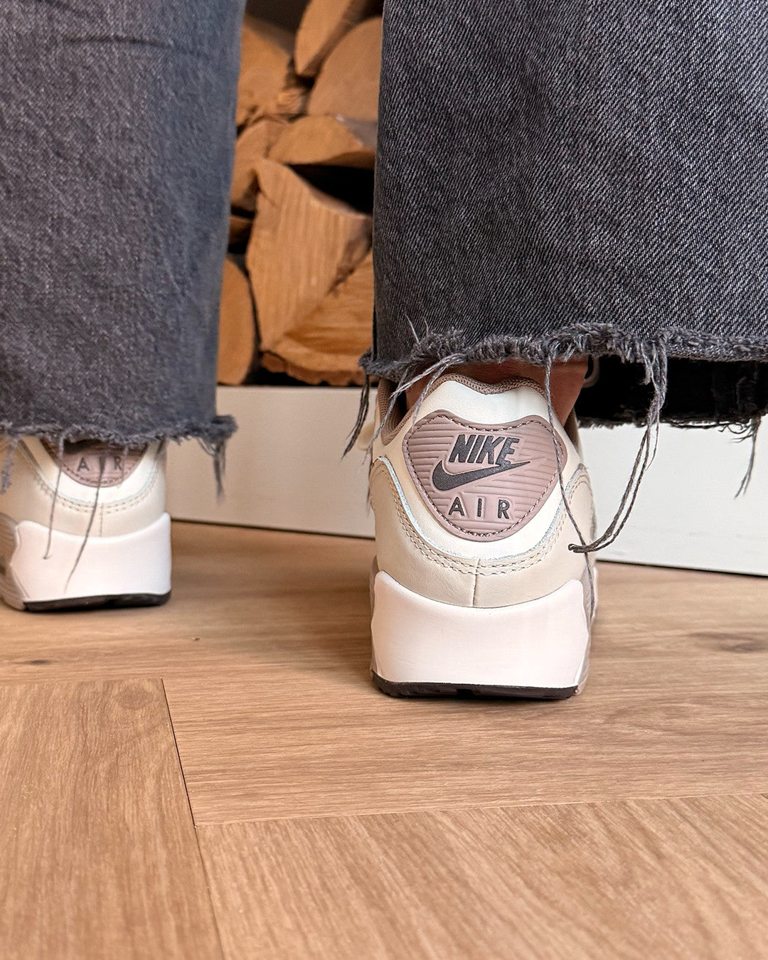 Nike Air Max 90 Light Pink Snakeskin (Women's), Lifestyle View 2, SKU HV4915-100