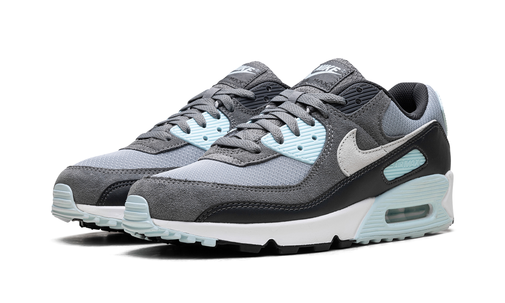 nike air max 90 light pumice smoke grey+DM0029-009+diagnol left view