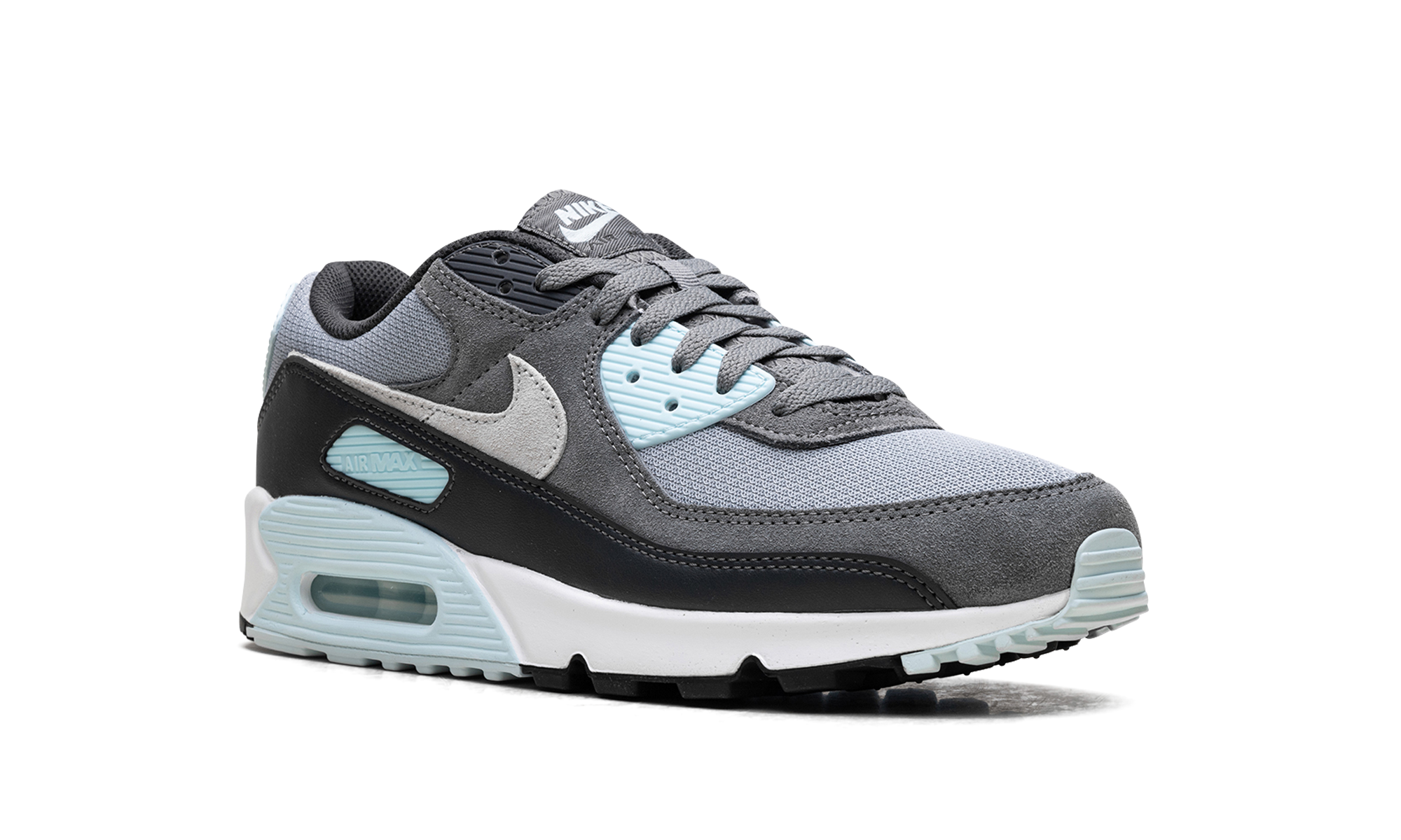 nike air max 90 light pumice smoke grey+DM0029-009+diagnol right view