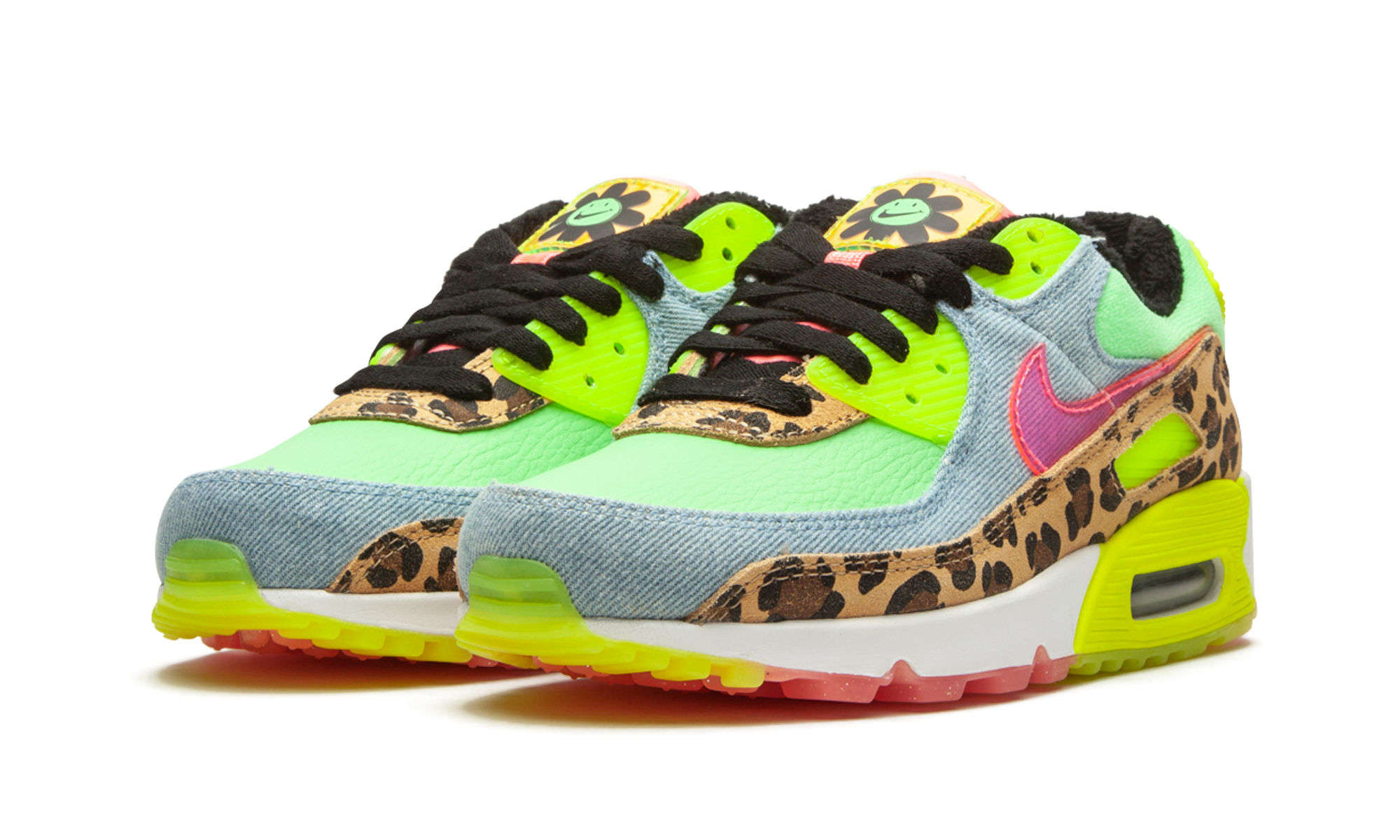 nike air max 90 lx 90s dancefloor green women s+CW3499-300+diagnol left view
