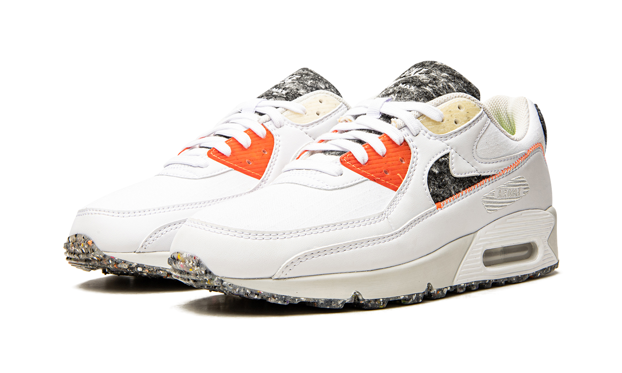 nike air max 90 m2z2 white red+DD0383-100+diagnol left view