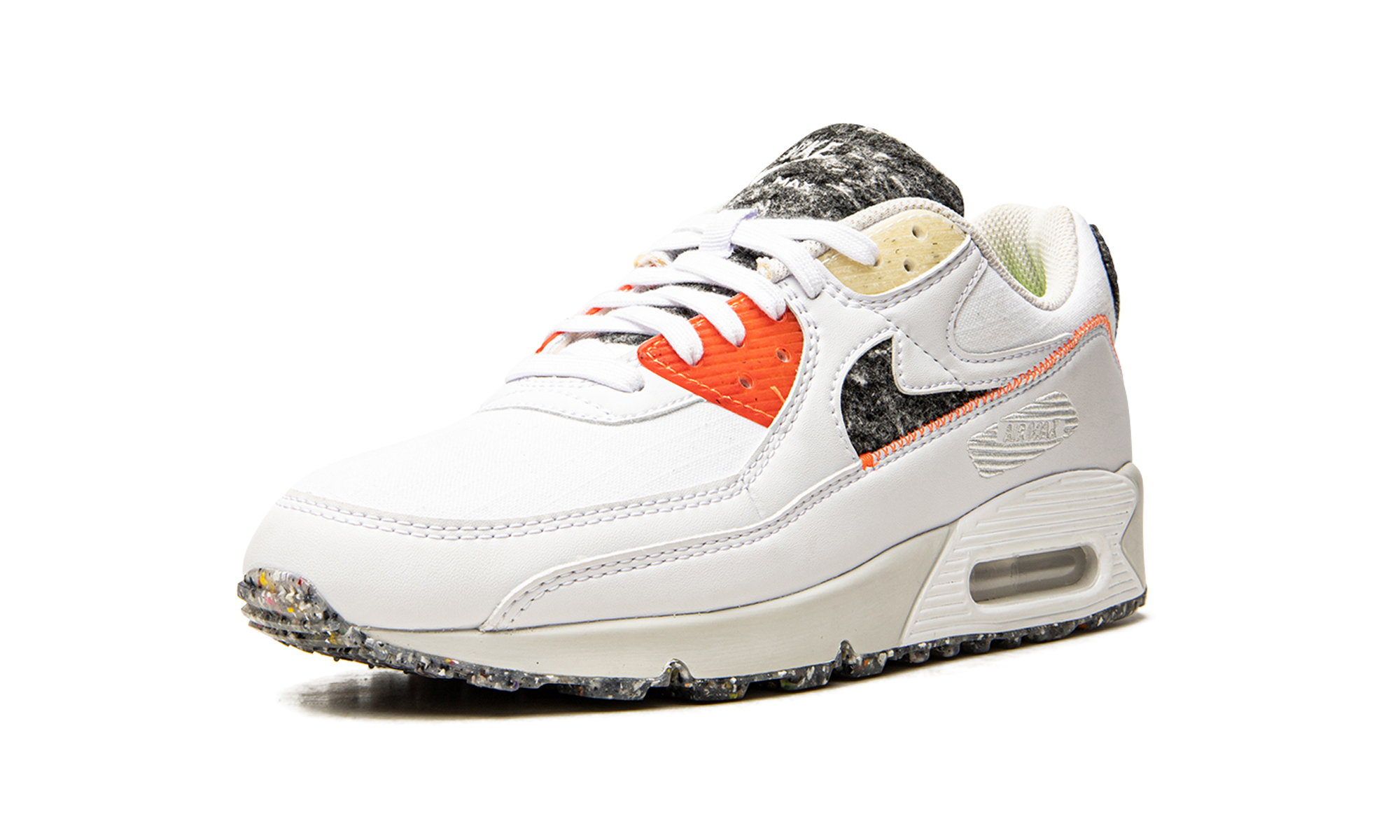 nike air max 90 m2z2 white red+DD0383-100+left diagnol single view
