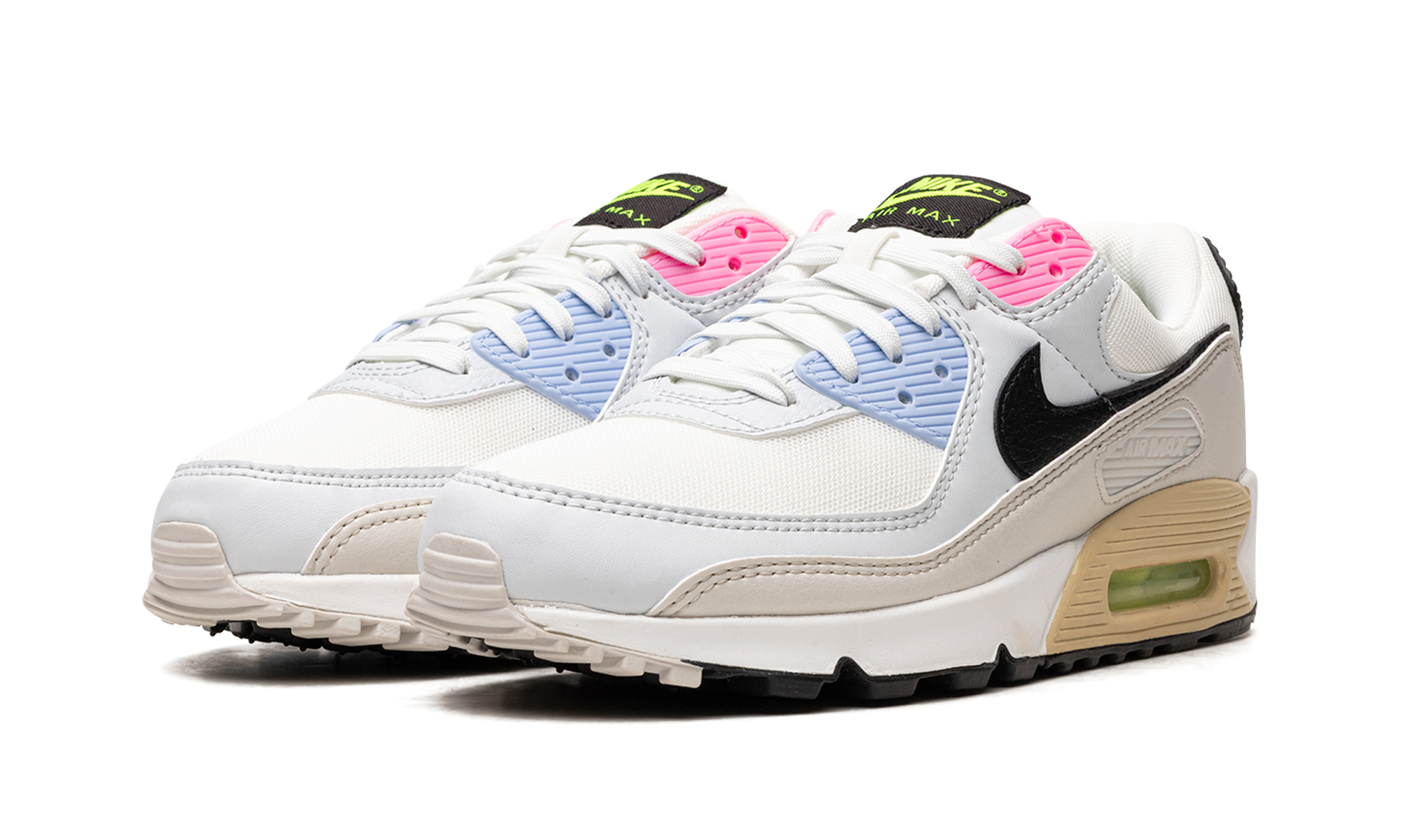 nike air max 90 multi color pastel women s+DQ0374-100+diagnol left view