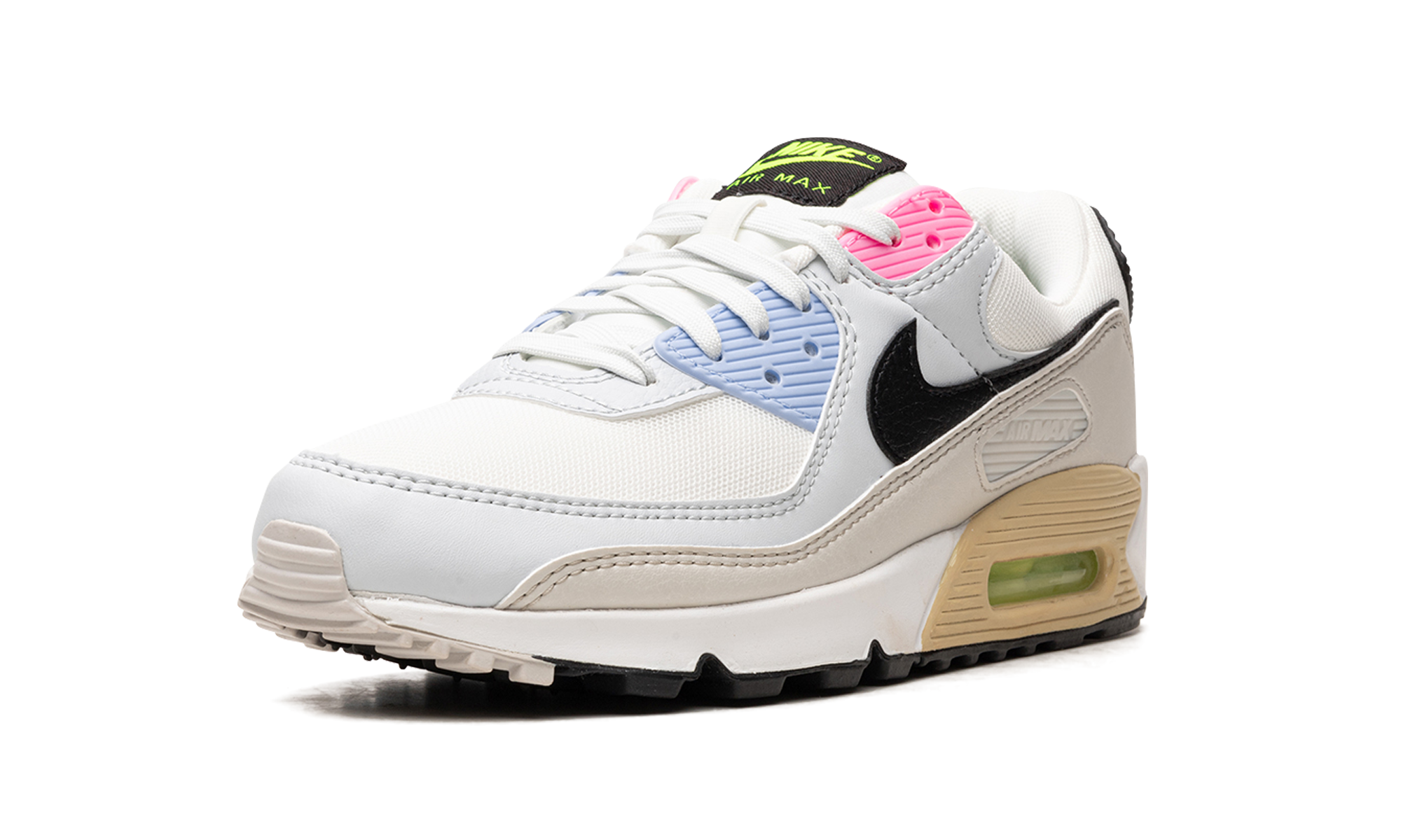 nike air max 90 multi color pastel women s+DQ0374-100+left diagnol single view