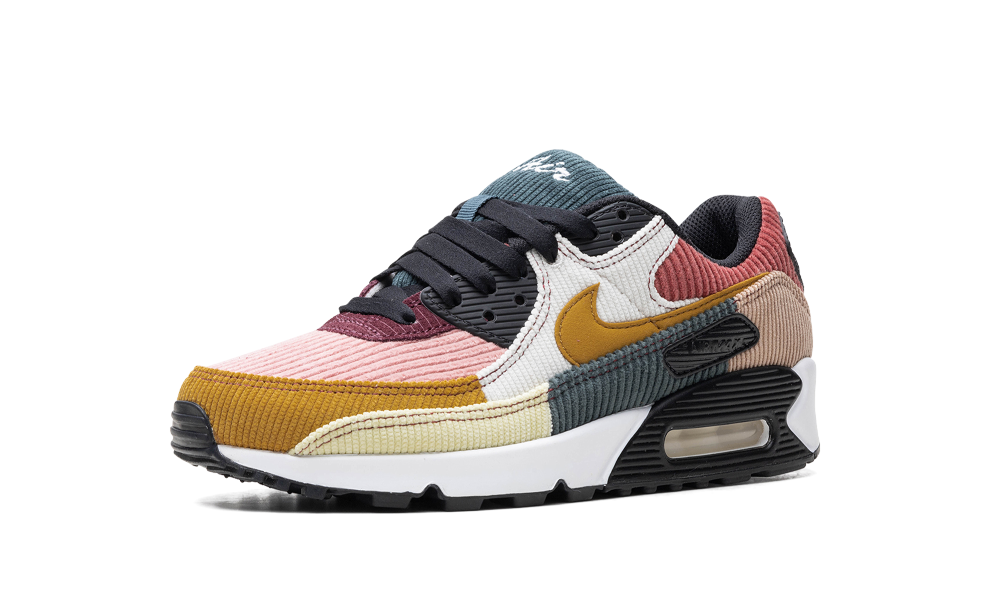 nike air max 90 multi corduroy women s+FB8455-001+left diagnol single view