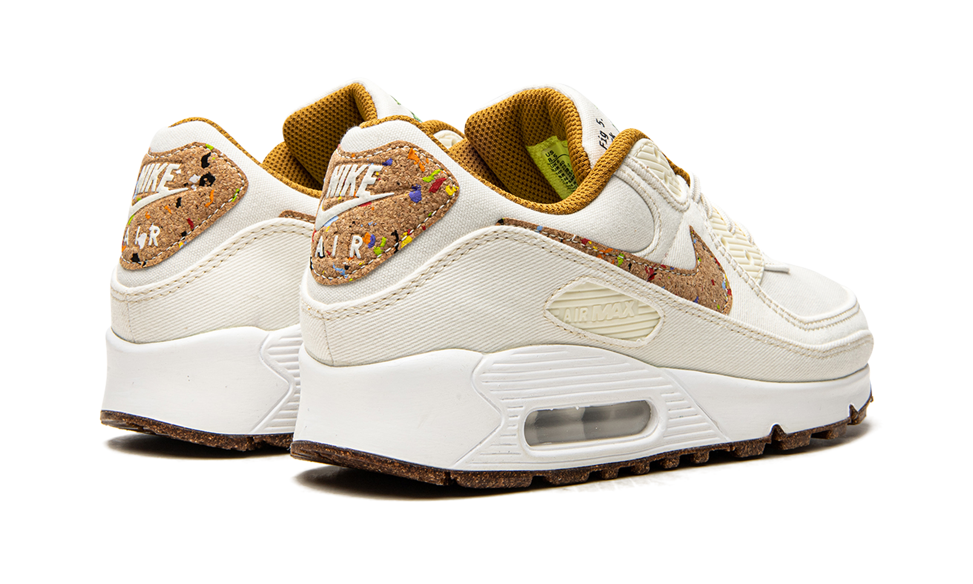 nike air max 90 natural cork women s+DD0384-100+diagnol right behind view