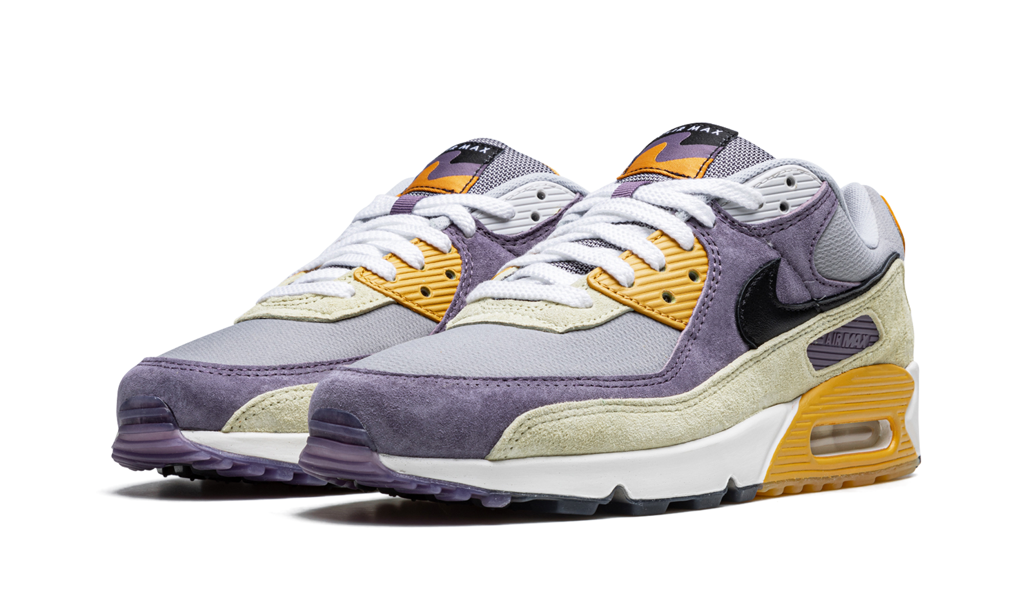 nike air max 90 nrg court purple lemon drop+DC6083-500+diagnol left view