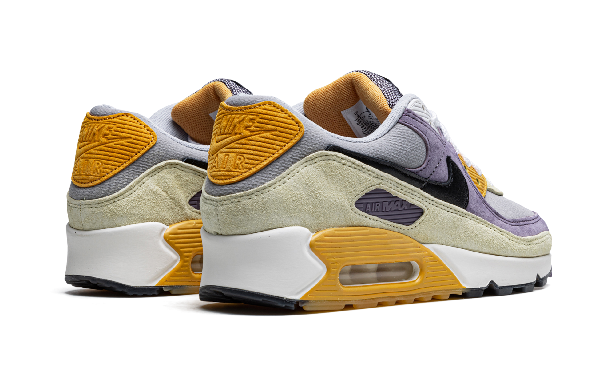 nike air max 90 nrg court purple lemon drop+DC6083-500+diagnol right behind view