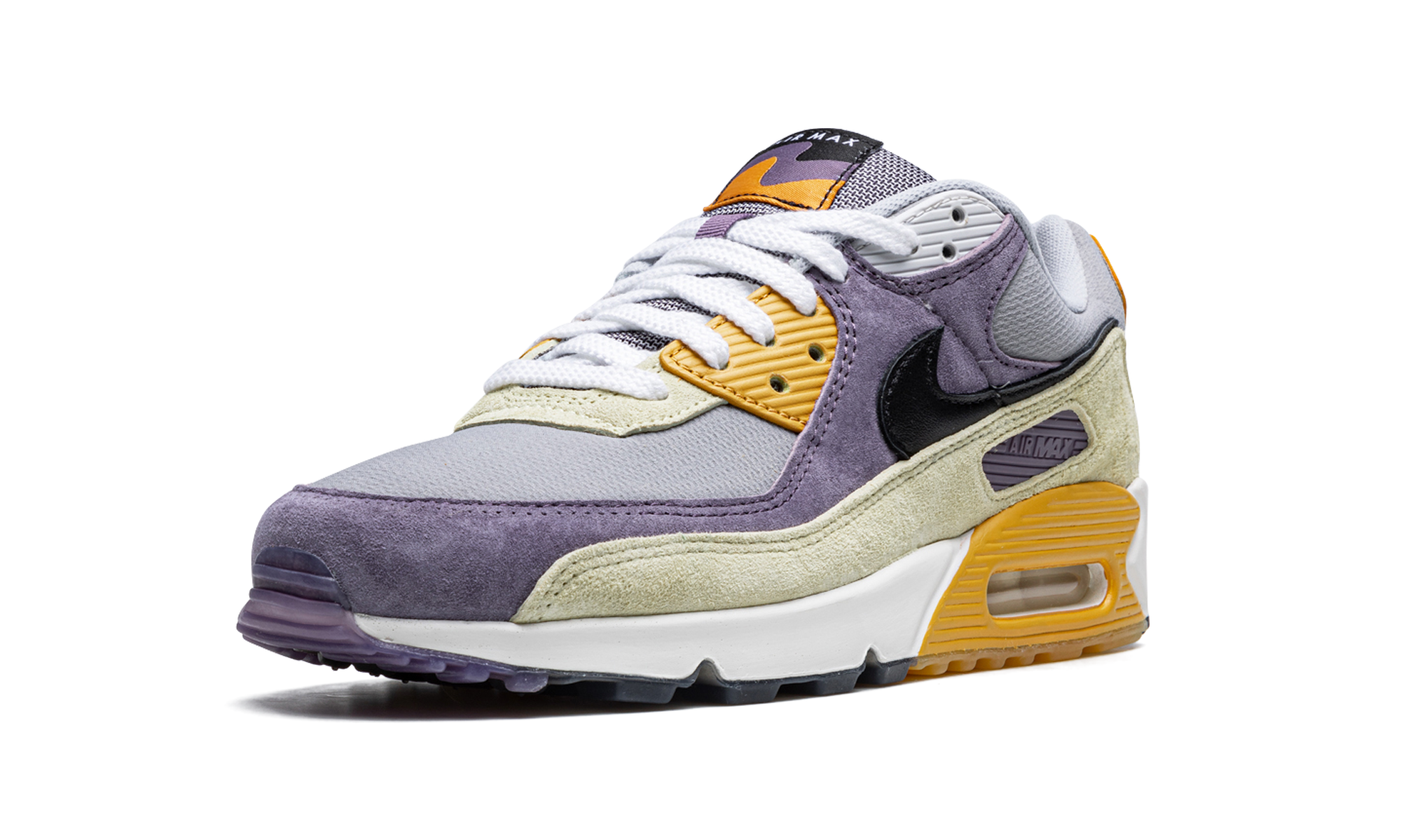nike air max 90 nrg court purple lemon drop+DC6083-500+left diagnol single view