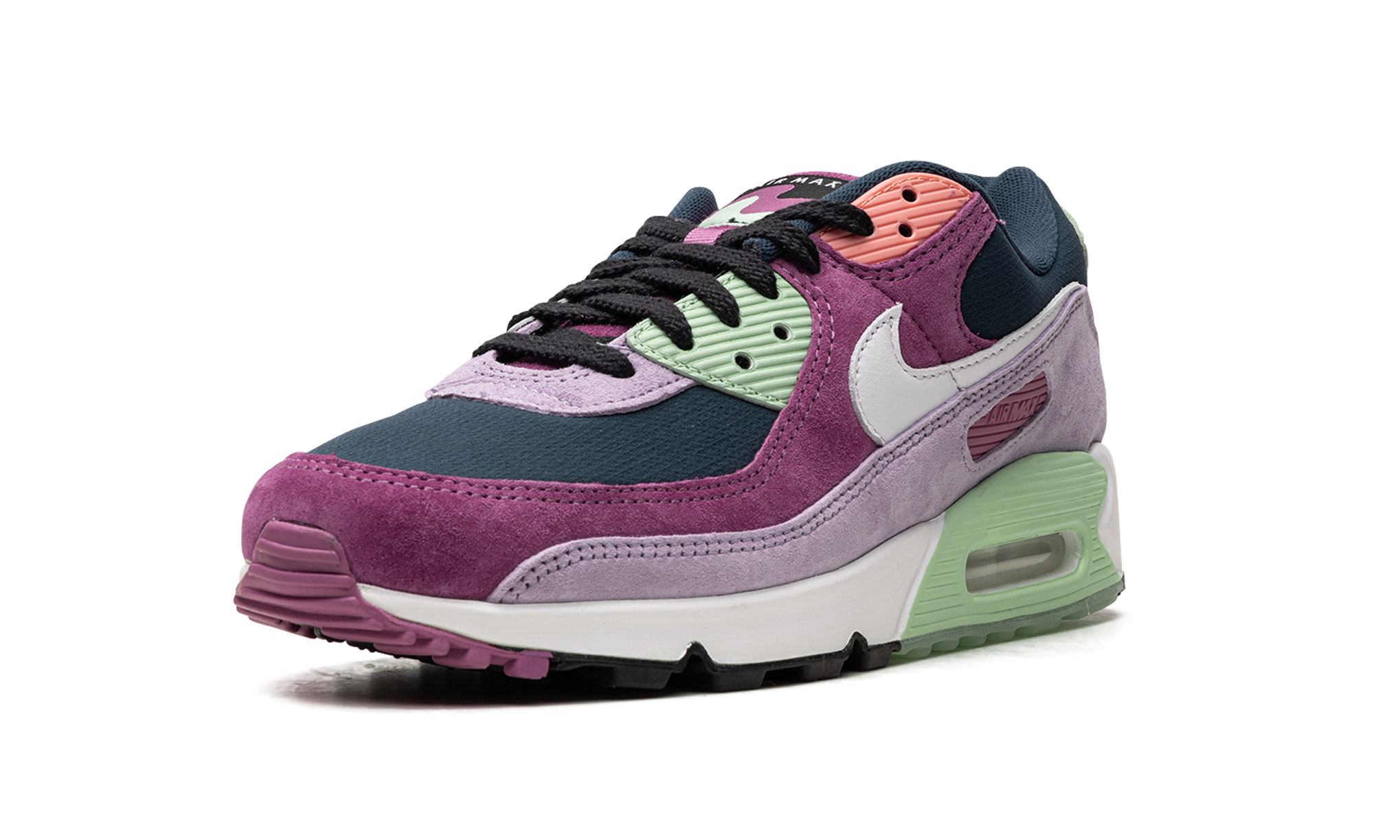 nike air max 90 nrg light bordeaux armory navy+DM0035-500+left diagnol single view