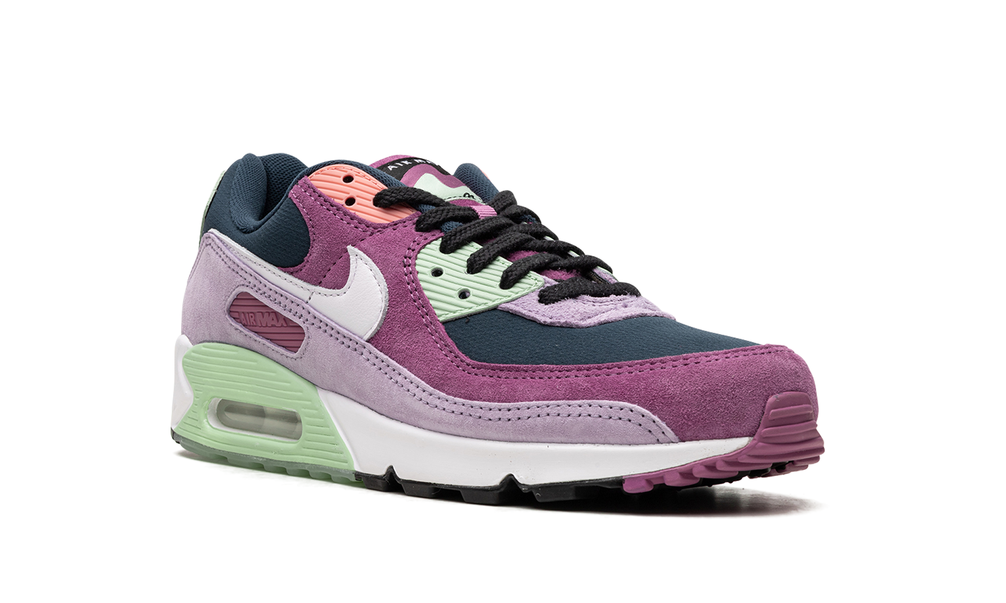 nike air max 90 nrg light bordeaux armory navy+DM0035-500+diagnol right view