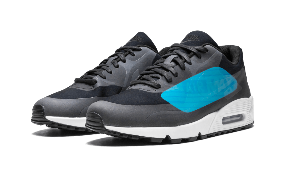 nike air max 90 ns big logo laser blue+AJ7182-002+diagnol left view
