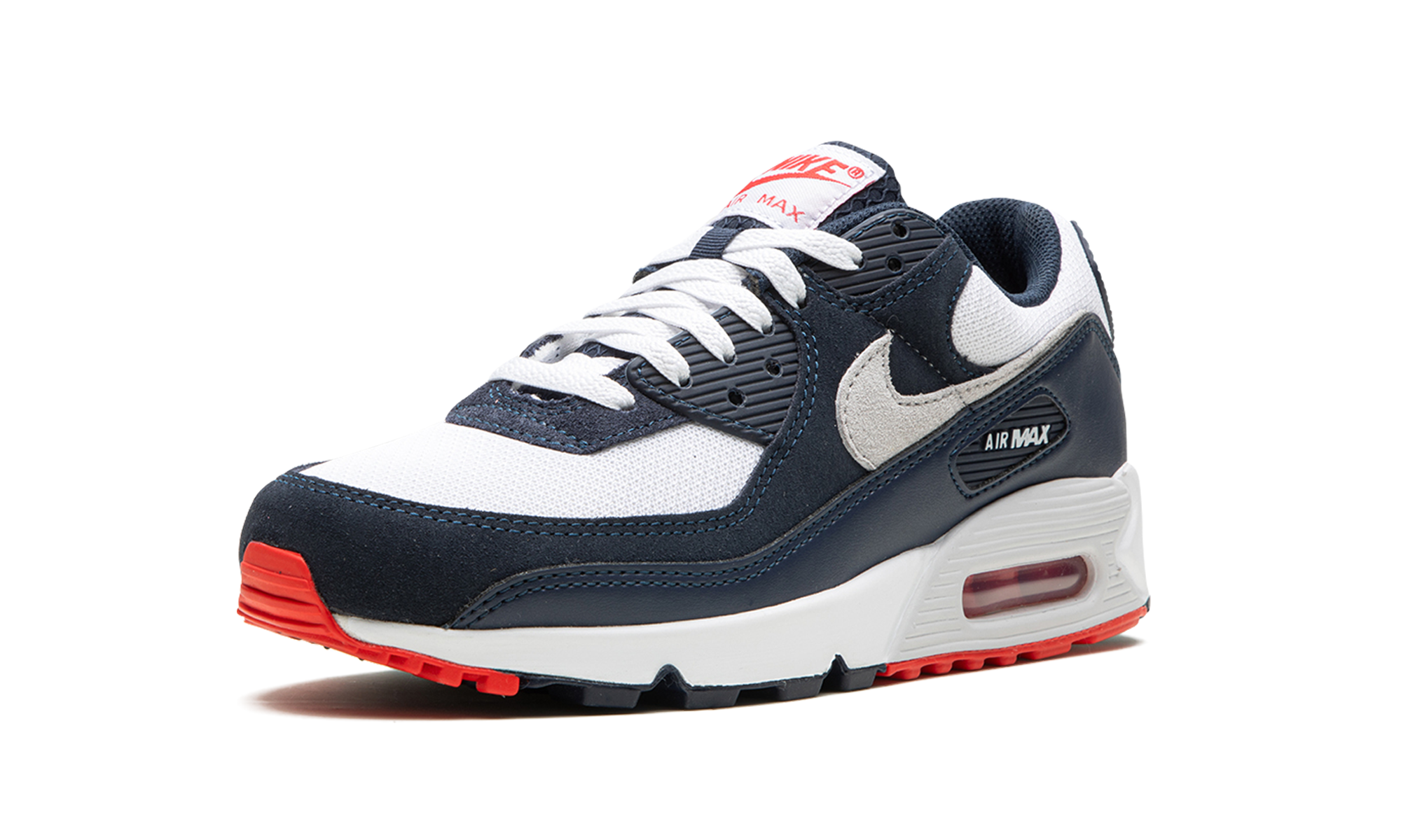 nike air max 90 obsidian track red+DM0029-400+left diagnol single view