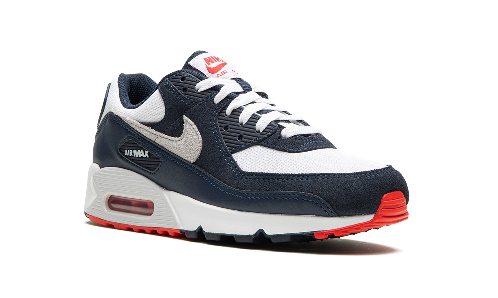 nike air max 90 obsidian track red+DM0029-400+diagnol right view