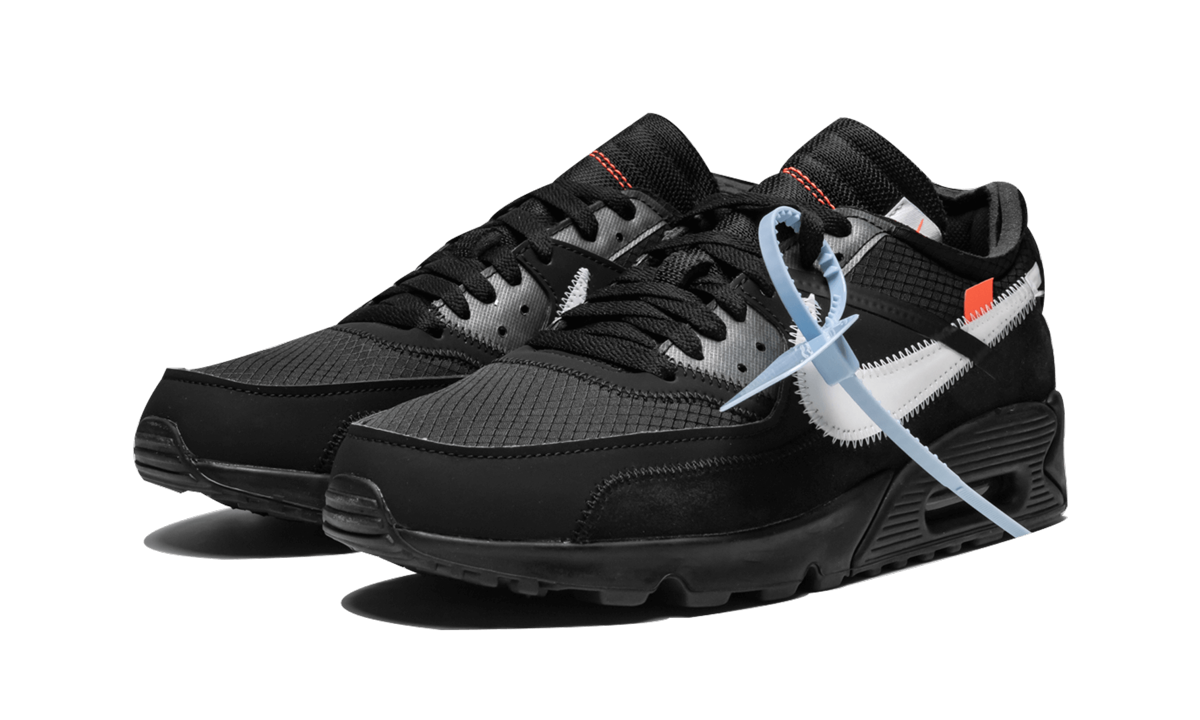 nike air max 90 off white black+AA7293-001+diagnol left view