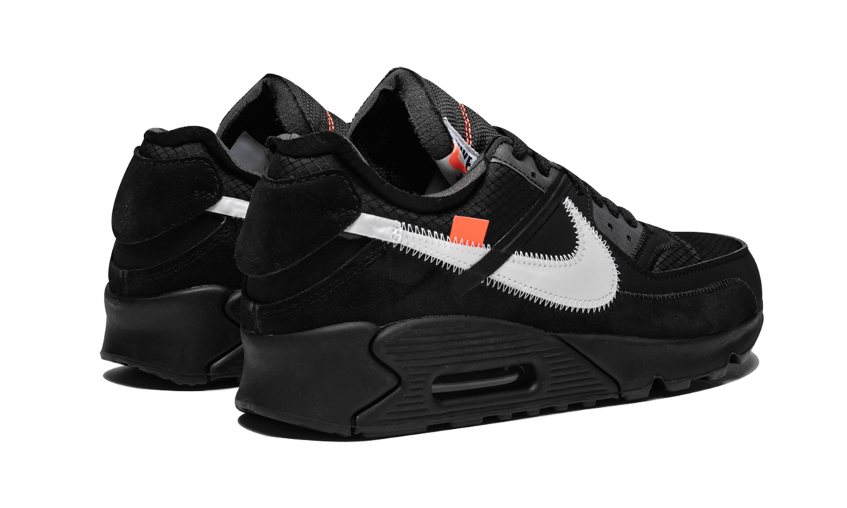 nike air max 90 off white black+AA7293-001+diagnol right behind view