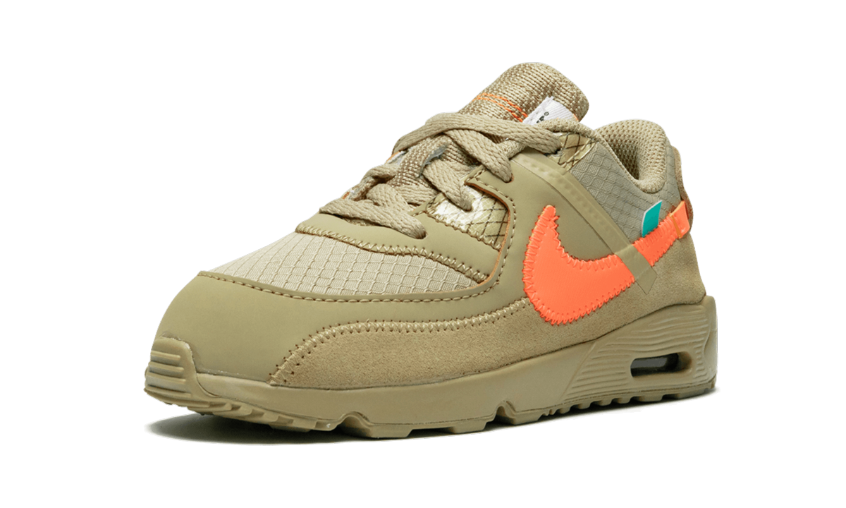 nike air max 90 off white desert ore td+BV0852-200+left diagnol single view