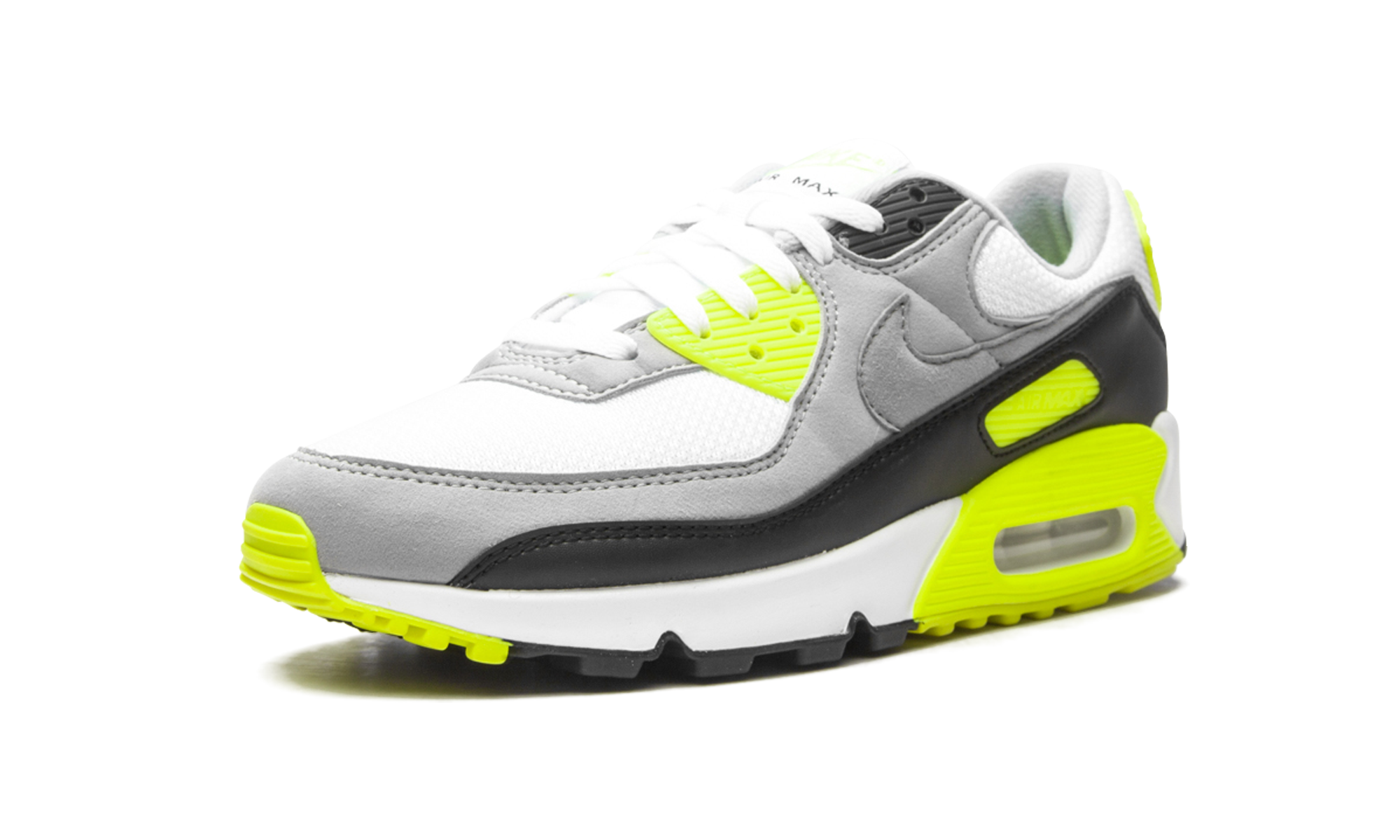 nike air max 90 og volt 2020+CD0881-103+left diagnol single view