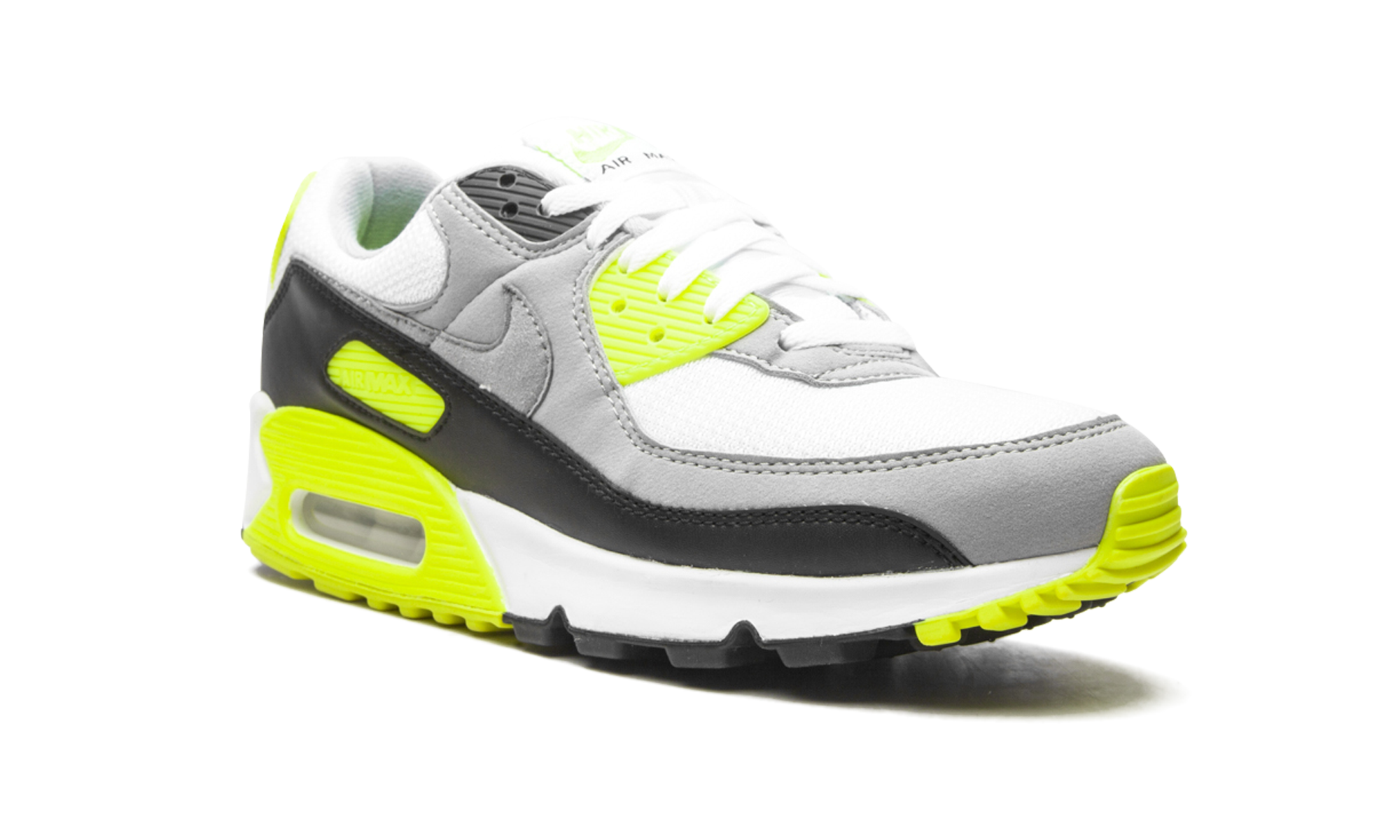nike air max 90 og volt 2020+CD0881-103+diagnol right view