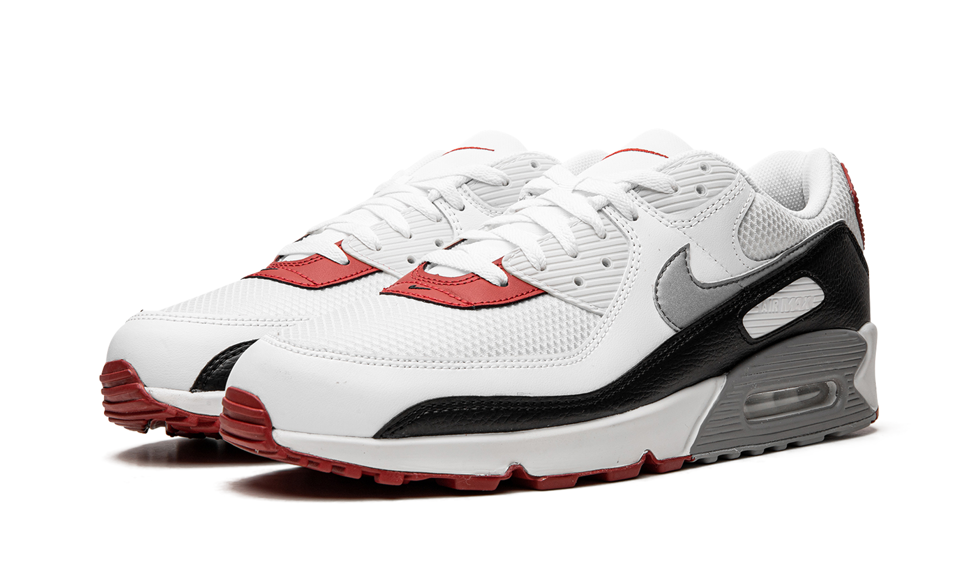 nike air max 90 photon dust varsity red+DO8902-001+diagnol left view