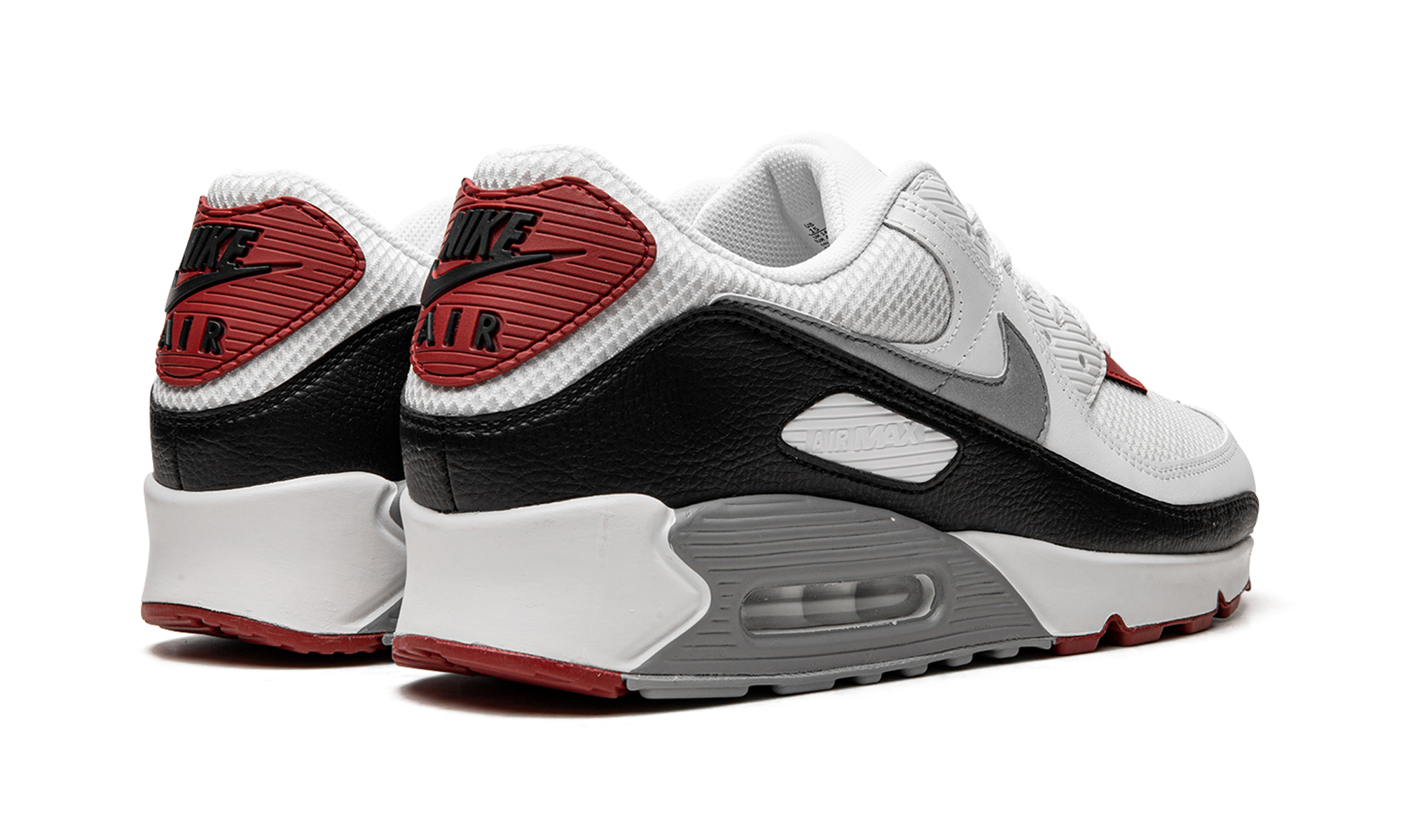 nike air max 90 photon dust varsity red+DO8902-001+diagnol right behind view