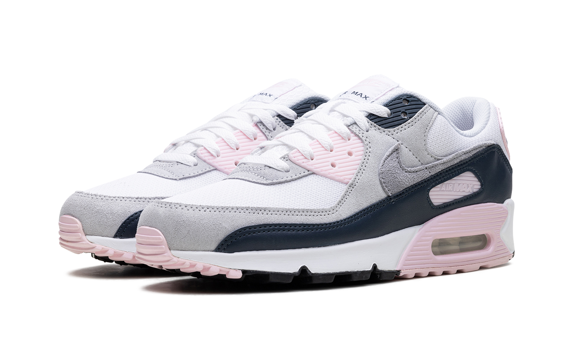 nike air max 90 pink foam armory navy+DM0029-106+diagnol left view