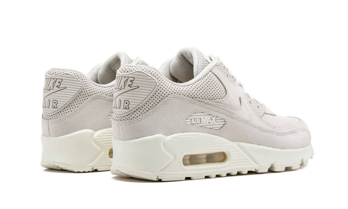 nike air max 90 pinnacle light bone women s+839612-005+diagnol right behind view