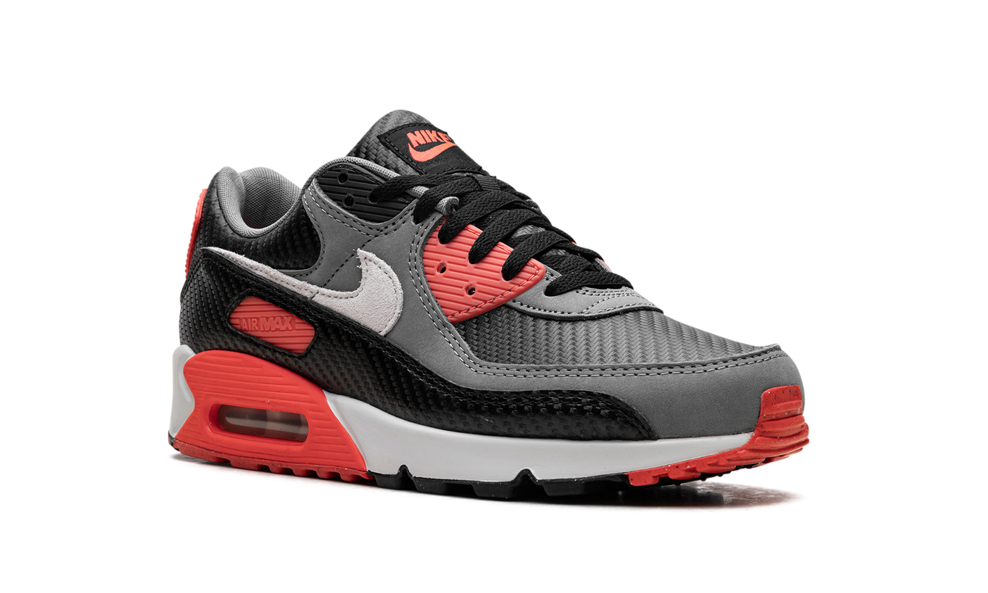 nike air max 90 premium carbon fiber infrared+HM9432-001+diagnol right view