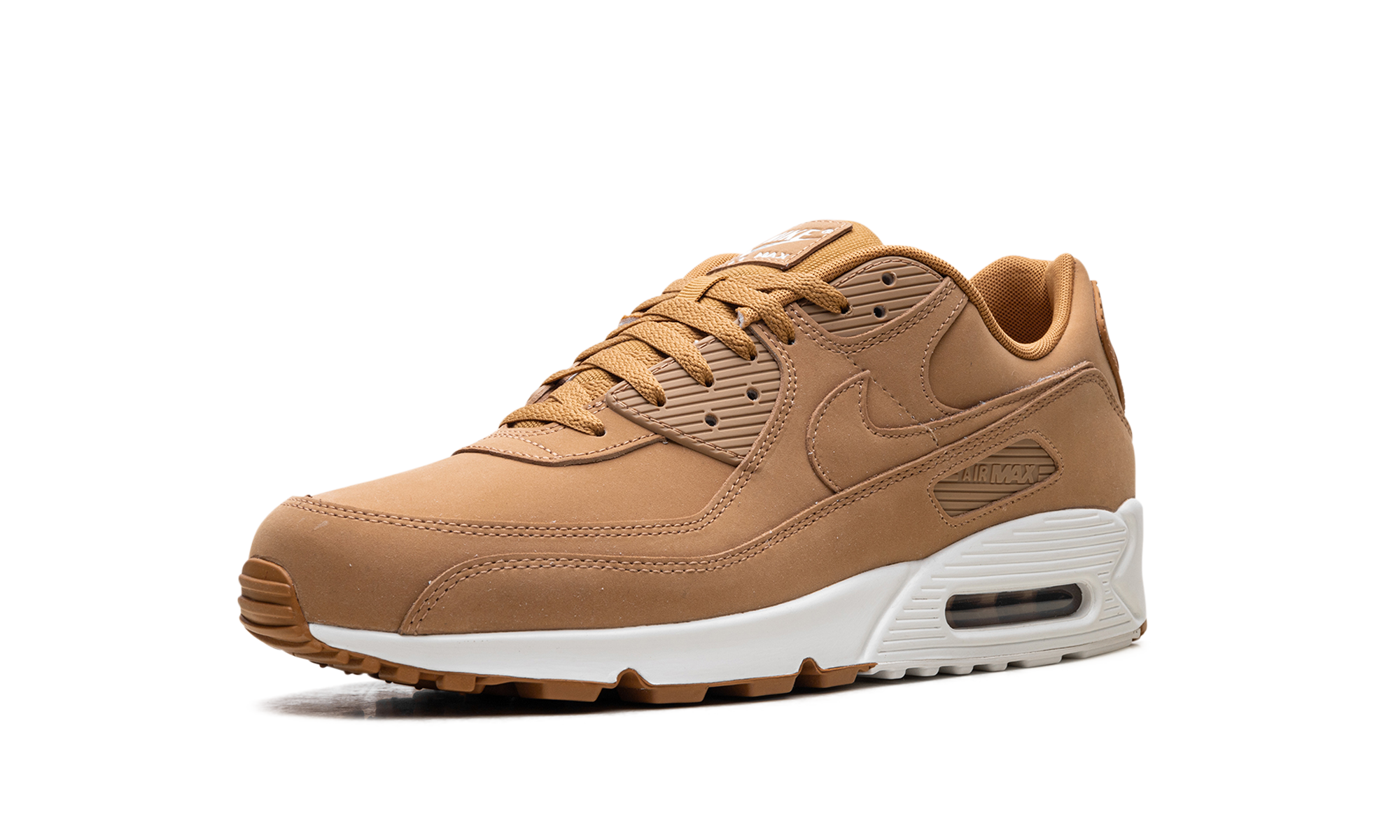 nike air max 90 premium flax sail+HJ3153-200+left diagnol single view
