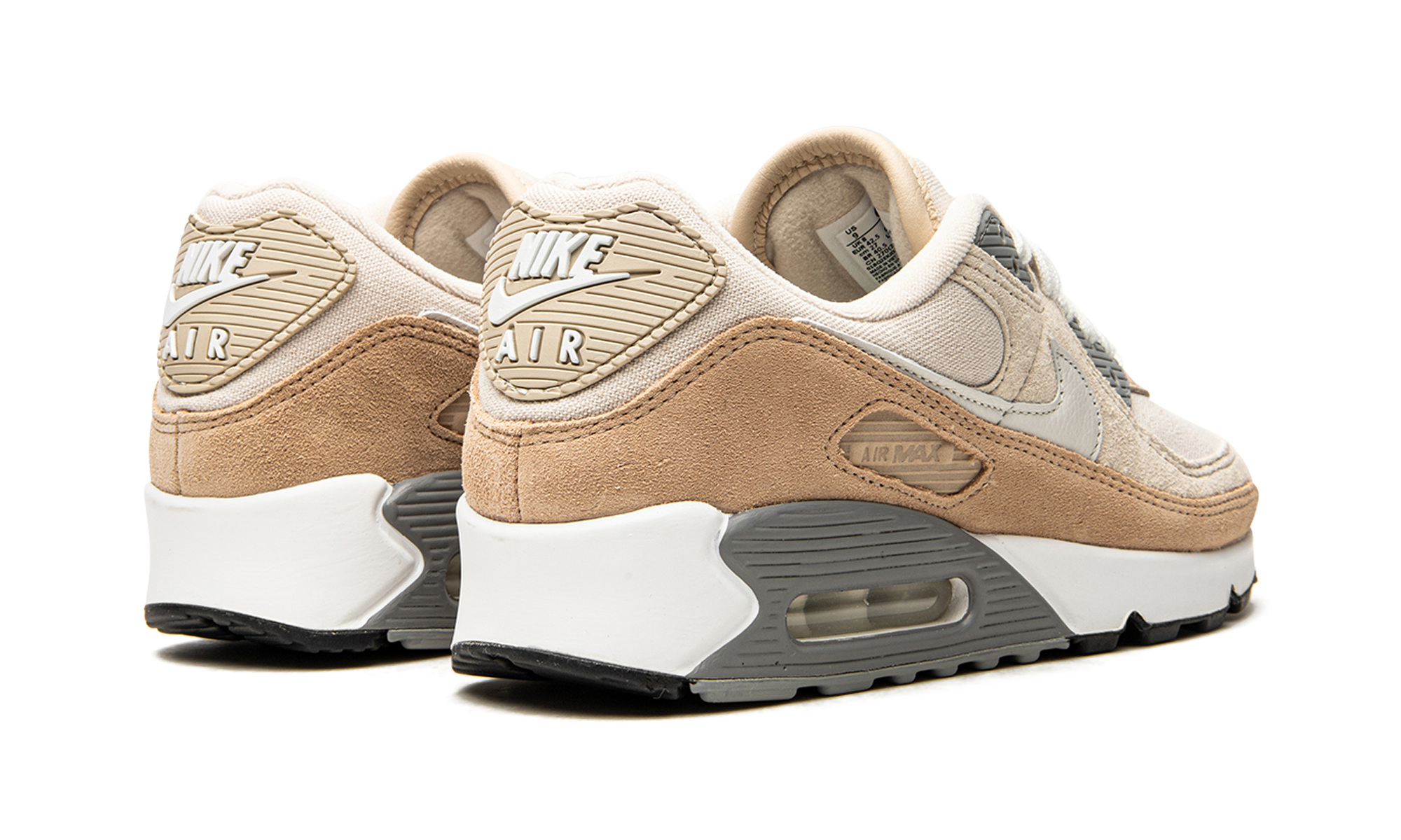 nike air max 90 premium sanddrift+DA1641-201+diagnol right behind view