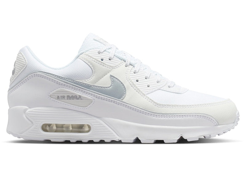 Nike Air Max 90 Premium White Metallic Silver Reflective