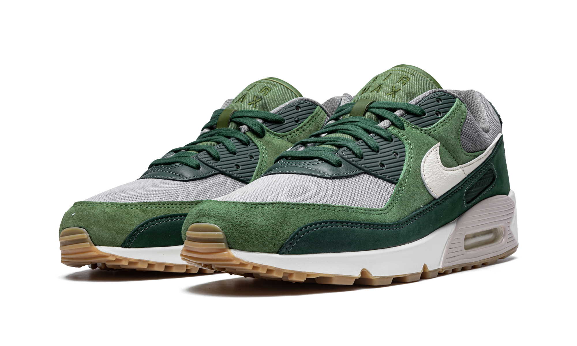 nike air max 90 prm pro green pale ivory+DH4621-300+diagnol left view