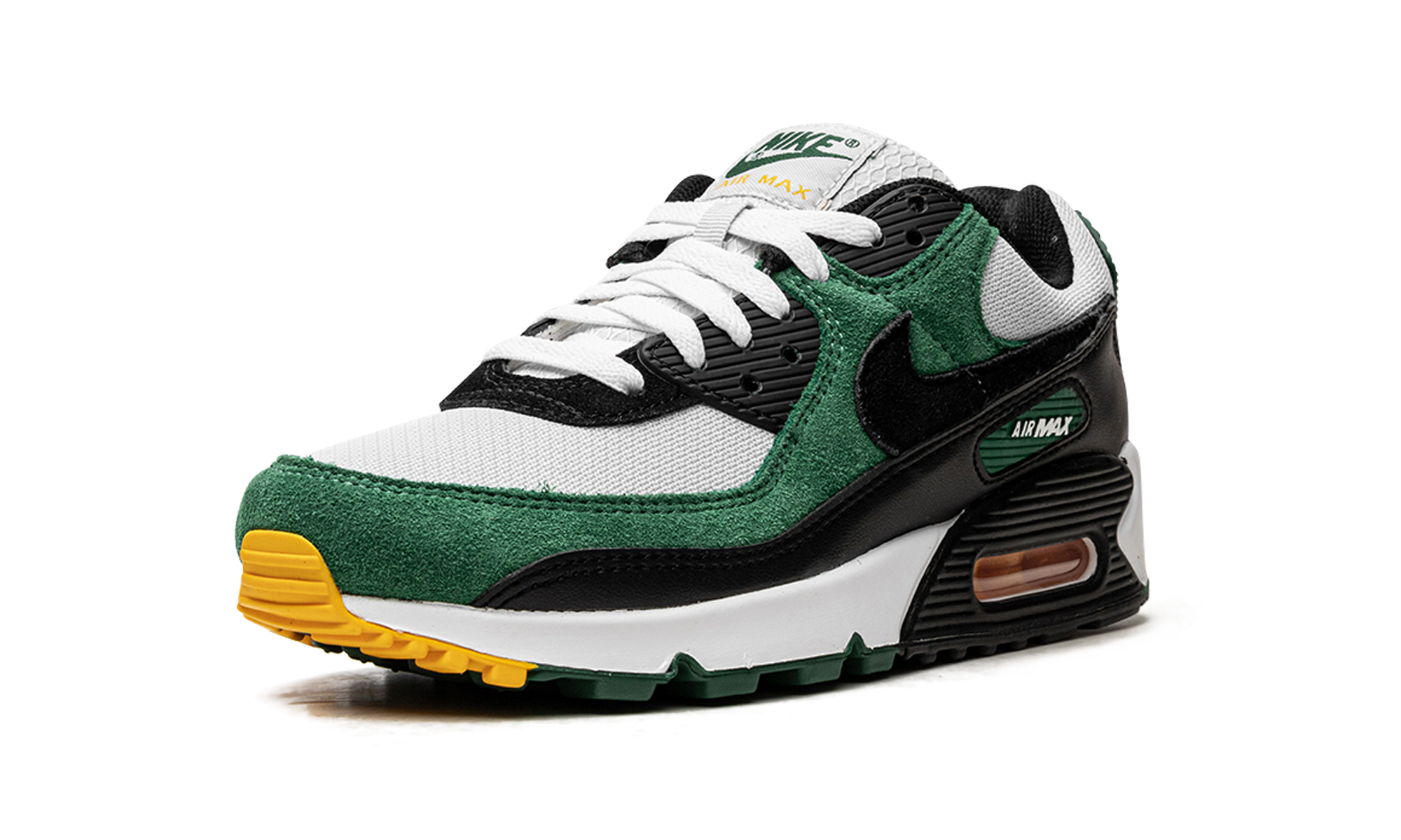 nike air max 90 pure platinum gorge green+DM0029-004+left diagnol single view