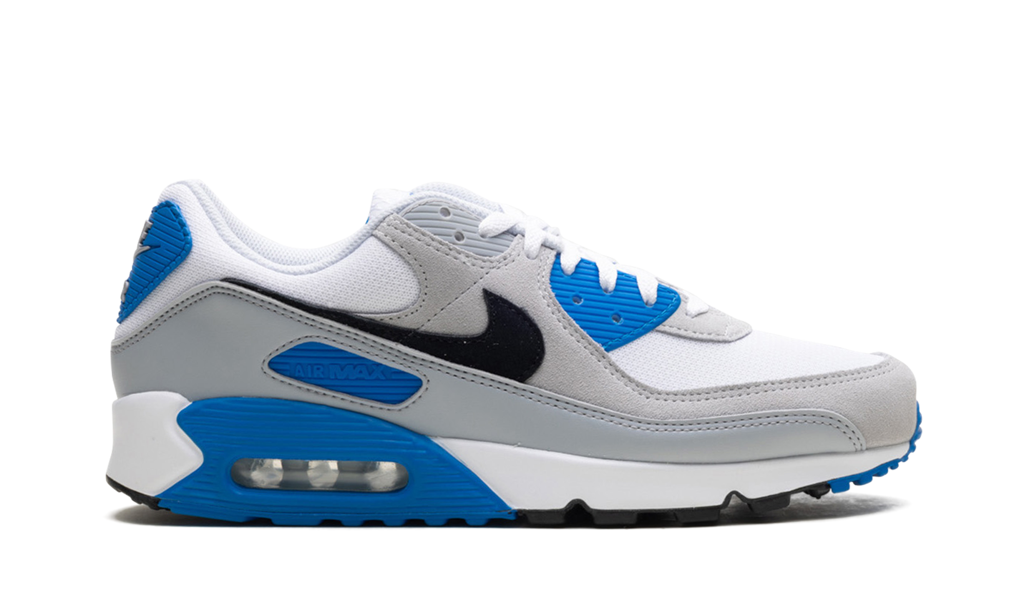 nike air max 90 pure platinum photo blue+FN6958-102+right view