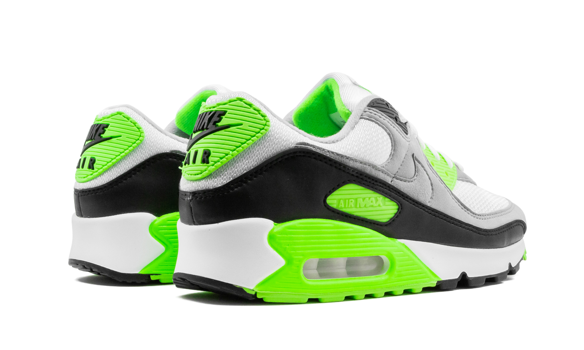 nike air max 90 recraft lime+CW5458-100+diagnol right behind view