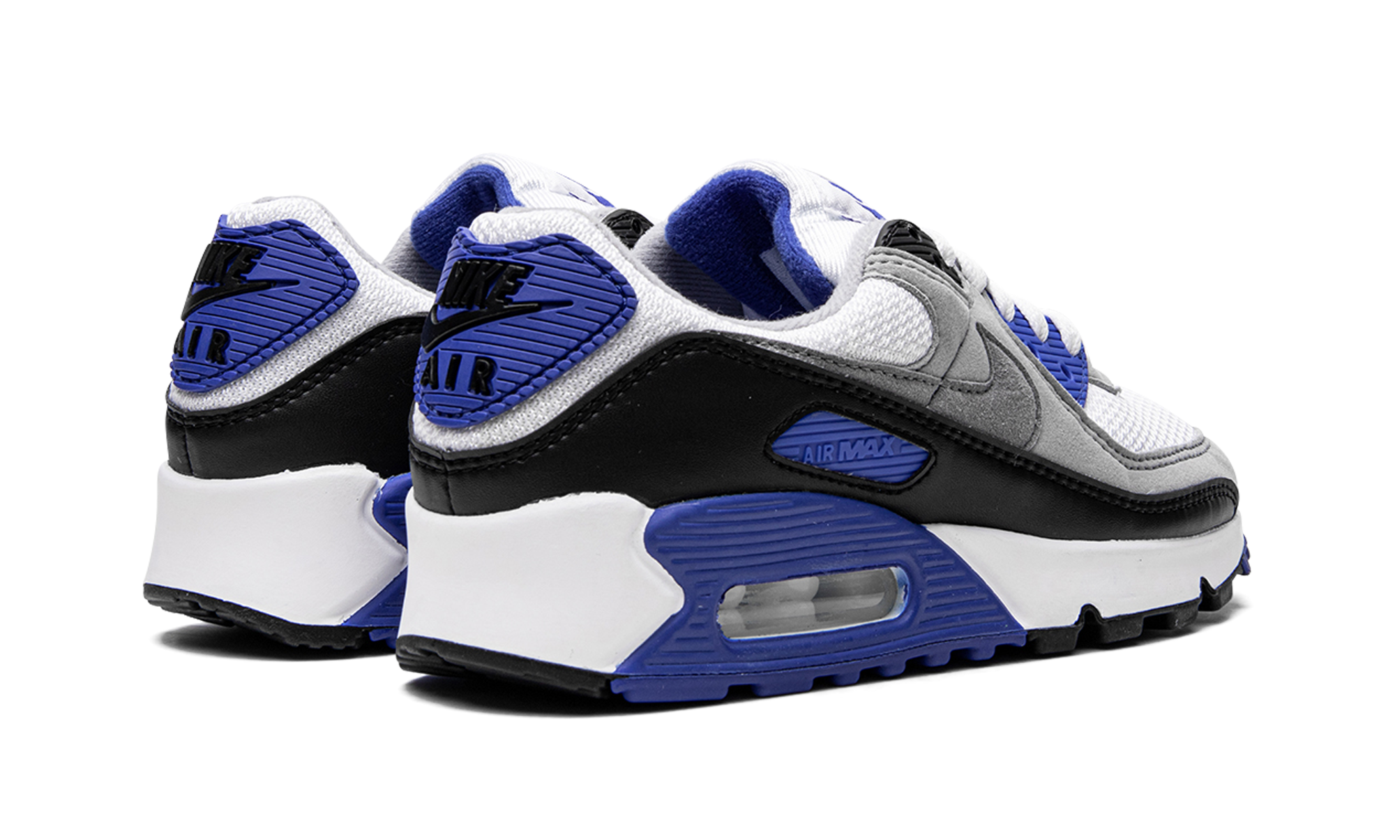 nike air max 90 recraft royal women s+CD0490-100+diagnol right behind view