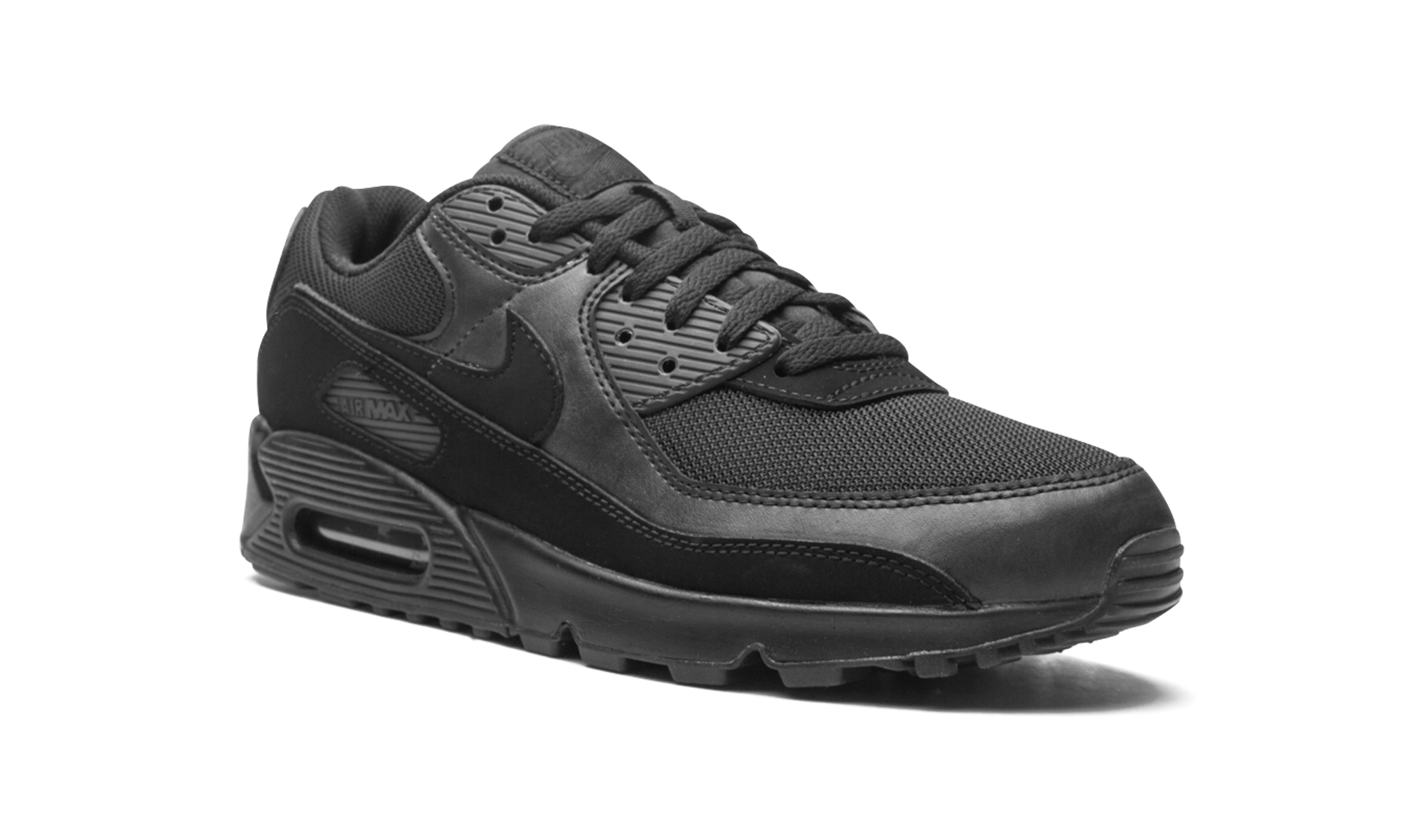 nike air max 90 recraft triple black+CN8490-003+diagnol right view