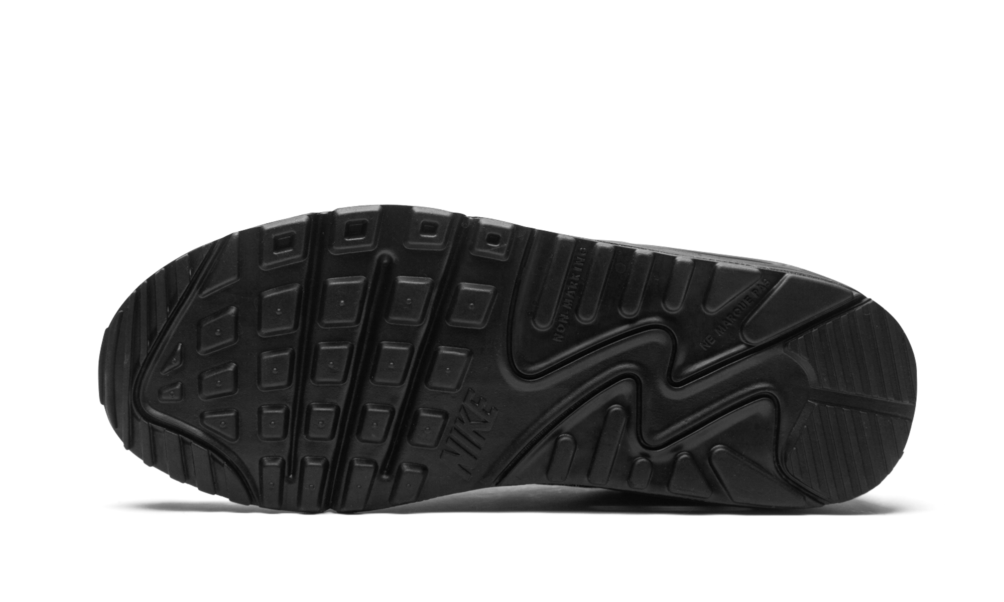 nike air max 90 recraft triple black gs+CD6864-001+bottom view