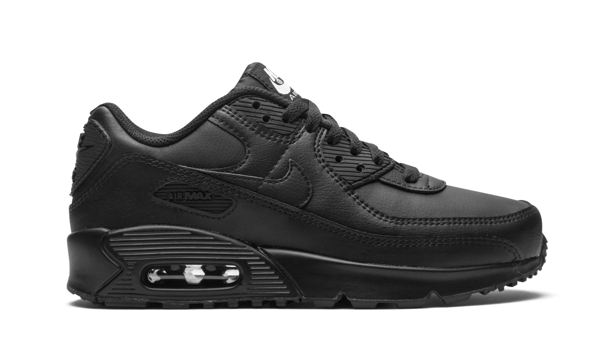nike air max 90 recraft triple black gs+CD6864-001+right view