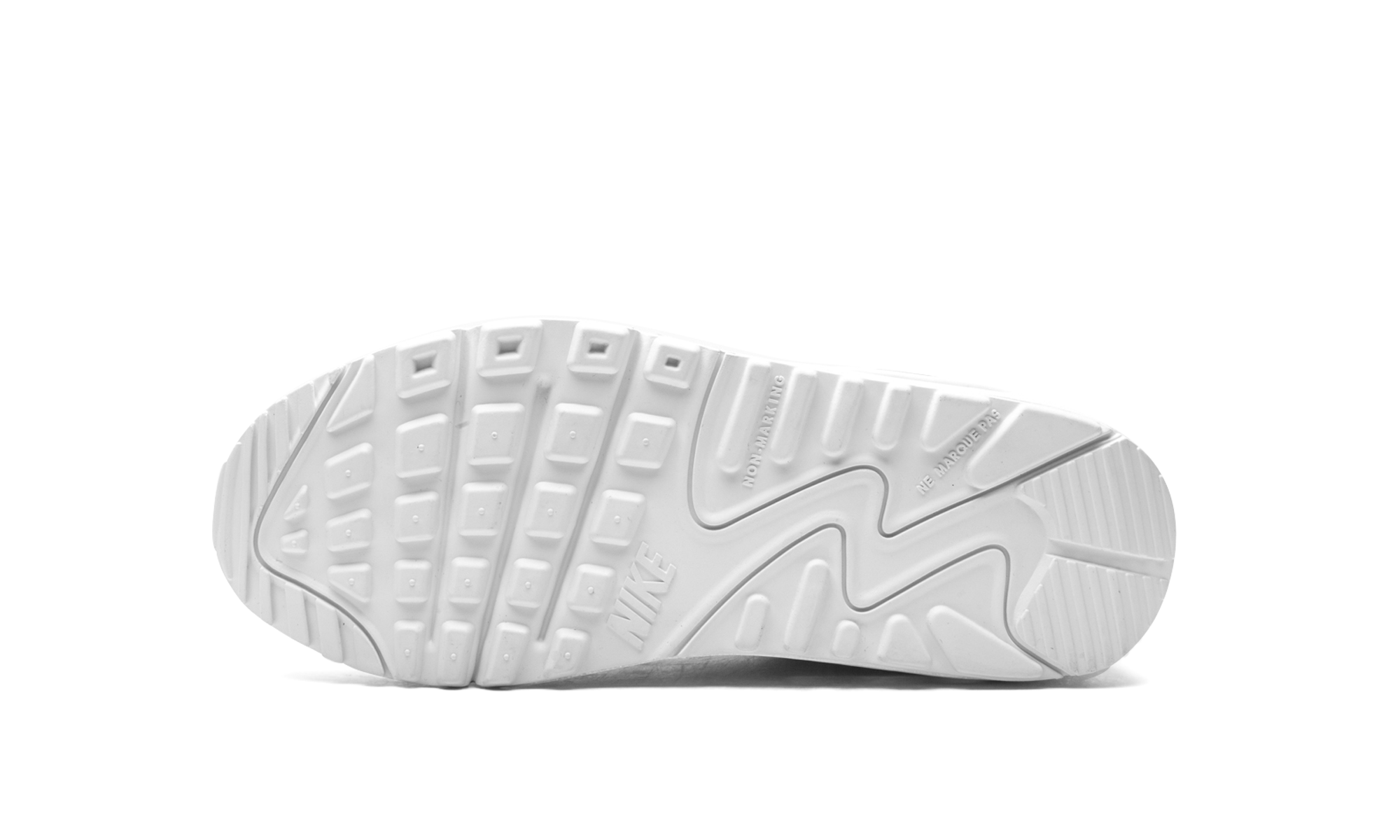nike air max 90 recraft triple white gs+CD6864-100+bottom view