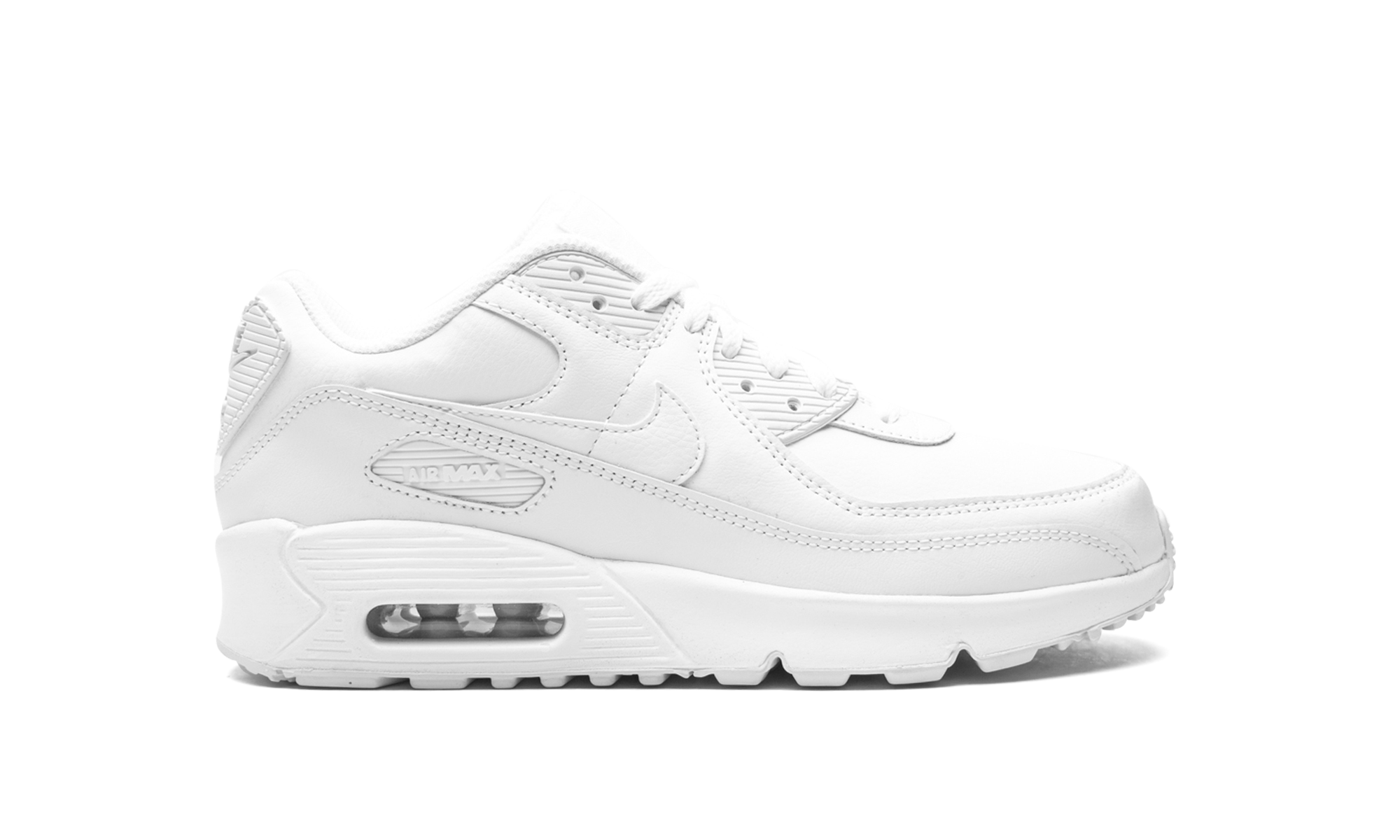 nike air max 90 recraft triple white gs+CD6864-100+right view